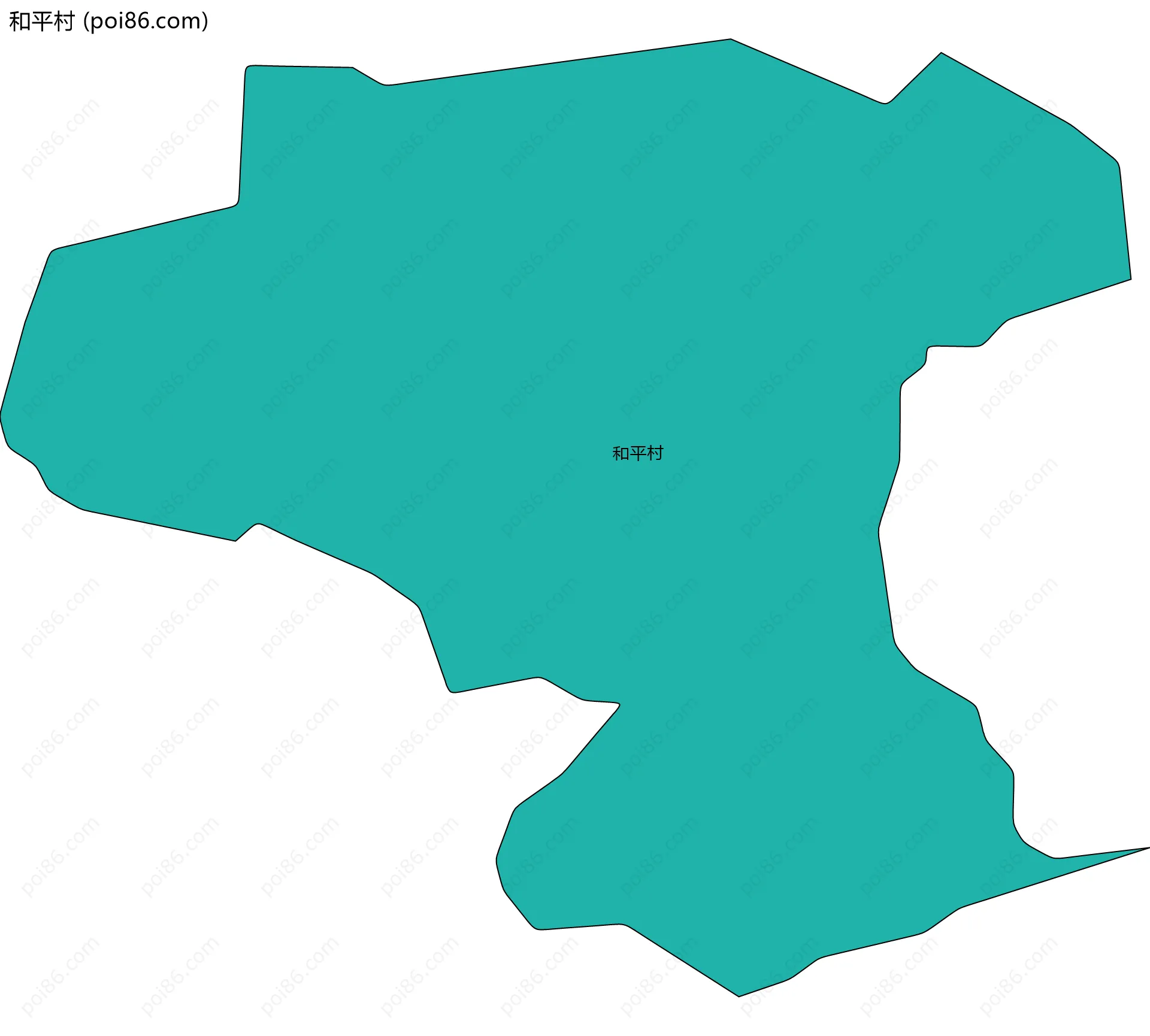 和平村边界地图