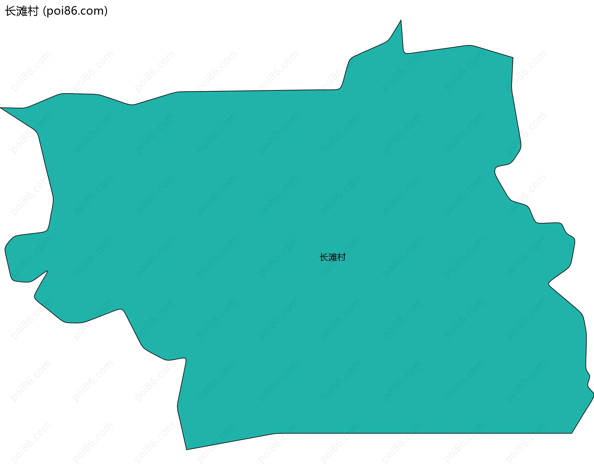 长滩村边界地图