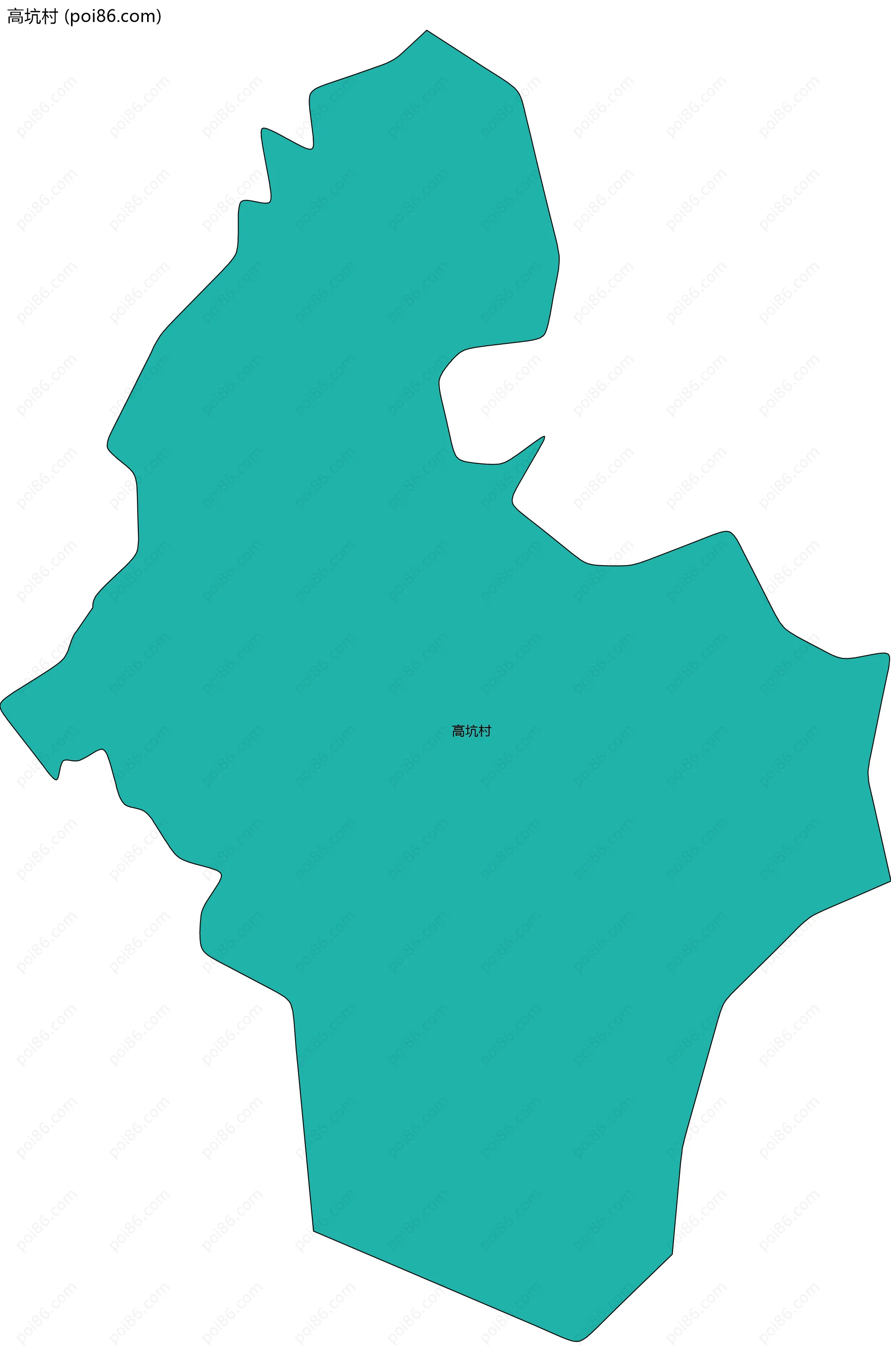 高坑村边界地图