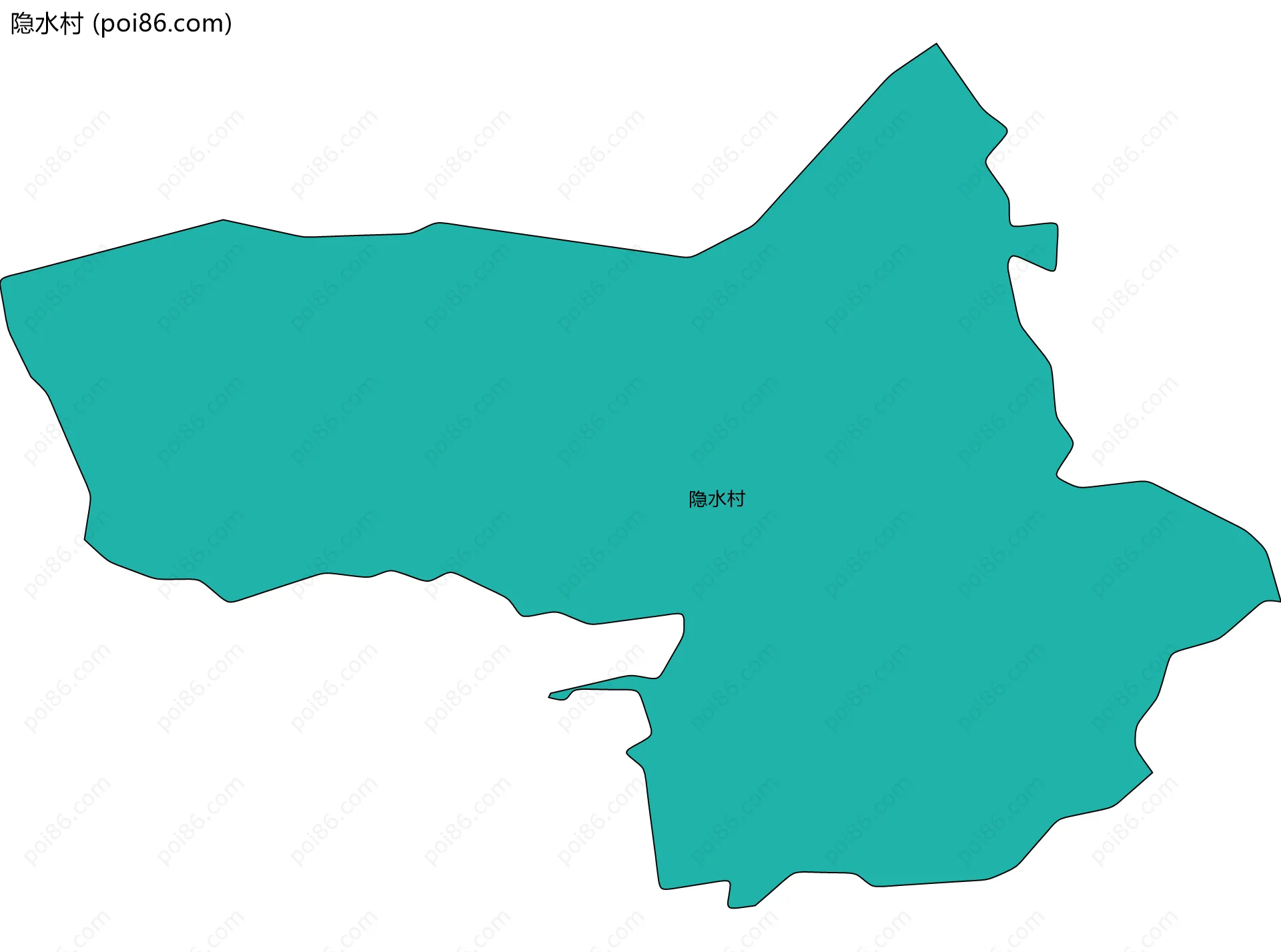 隐水村边界地图