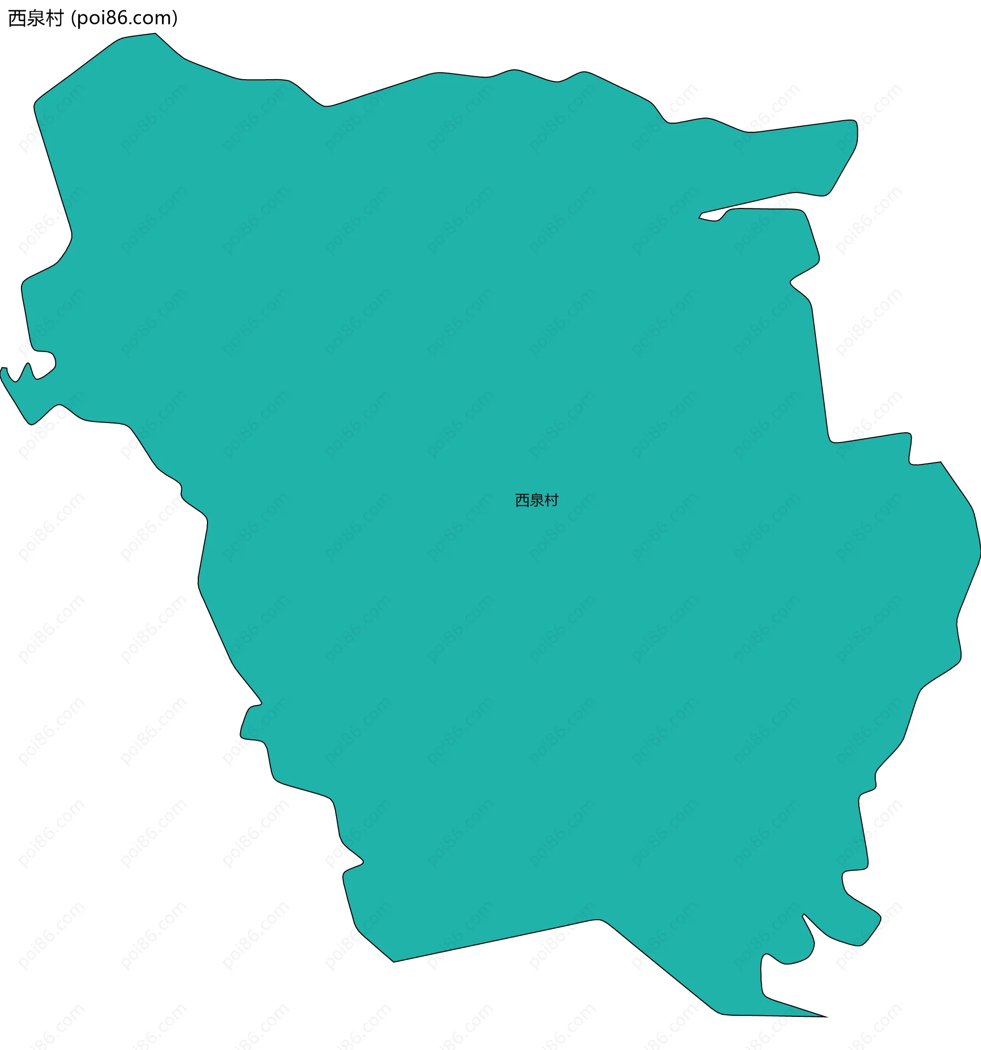 西泉村边界地图