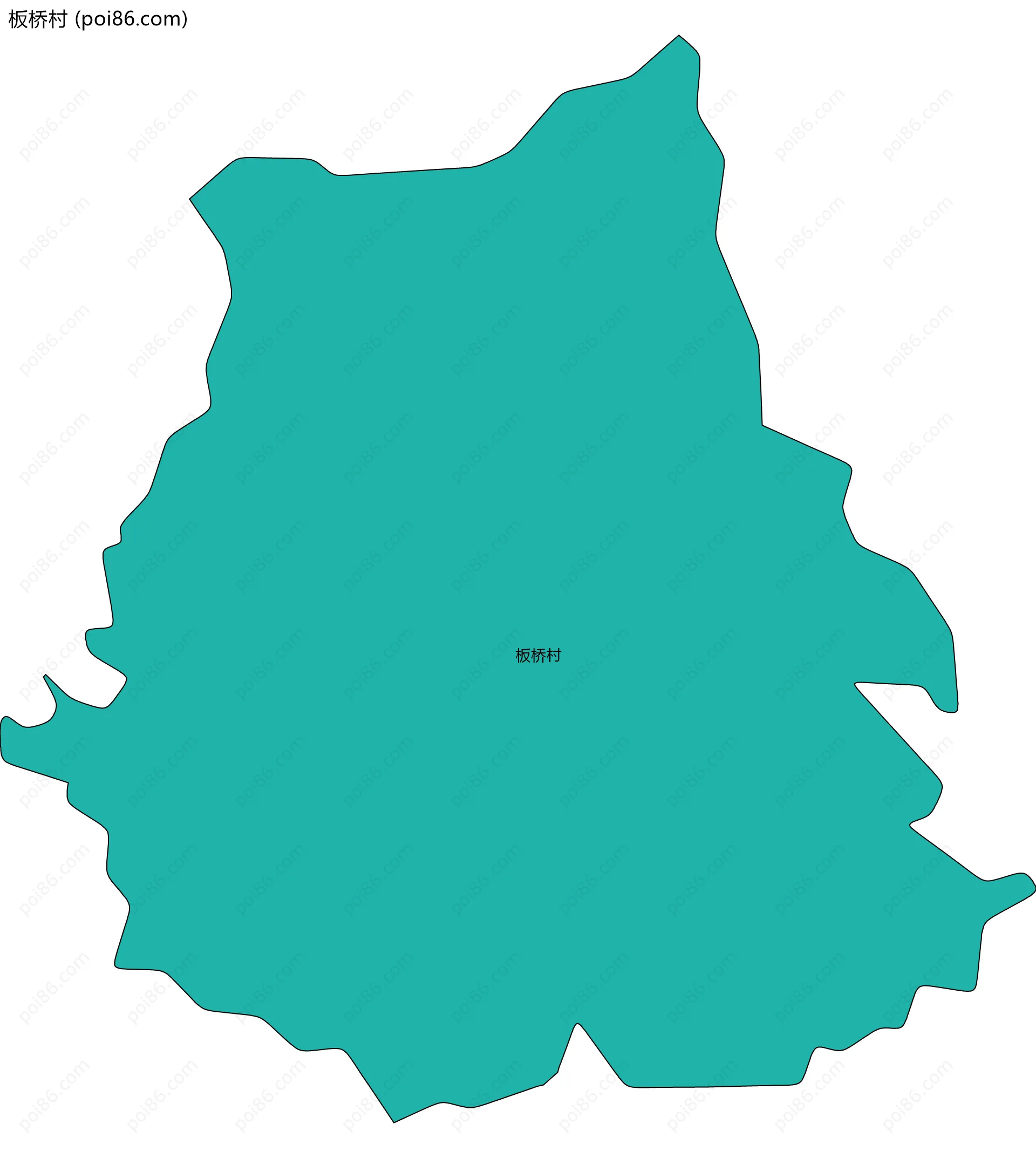 板桥村边界地图