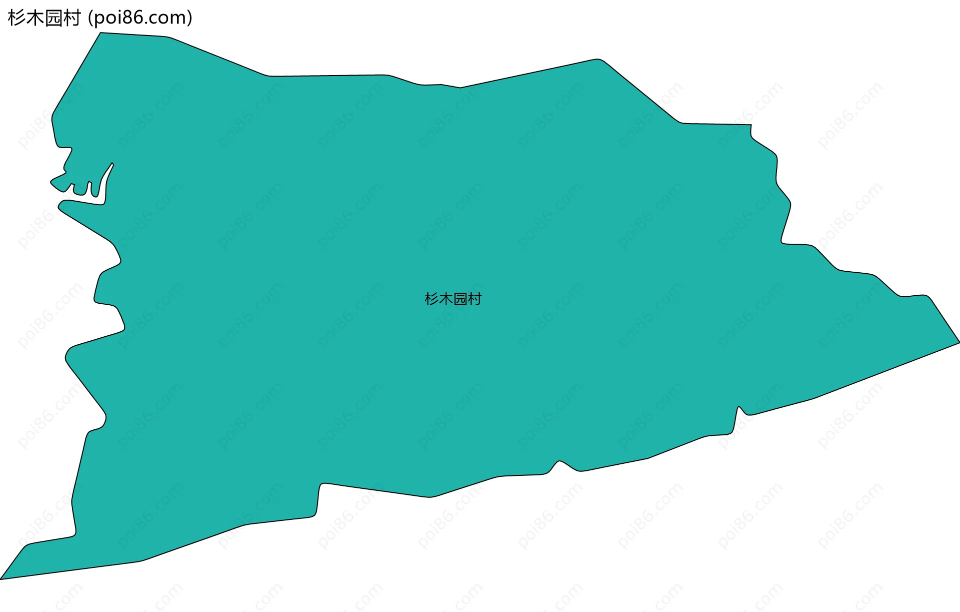 杉木园村边界地图