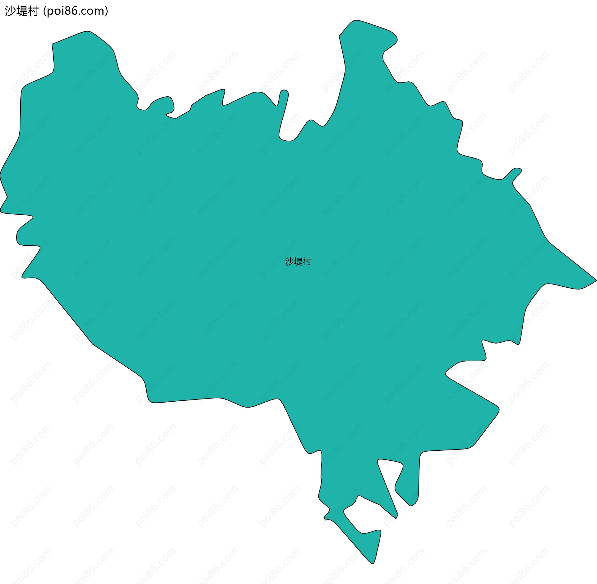 沙堤村边界地图