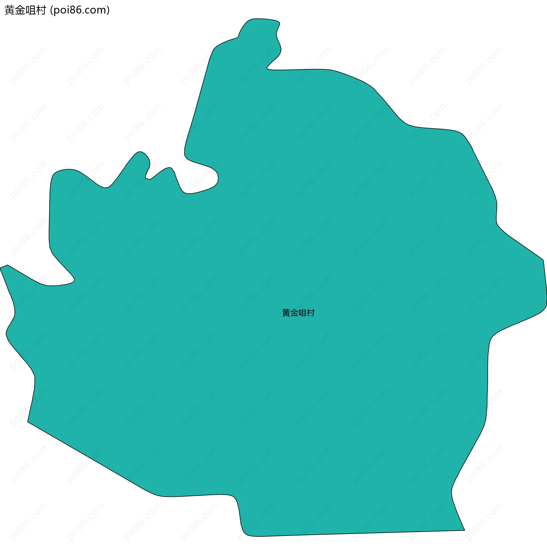 黄金咀村边界地图