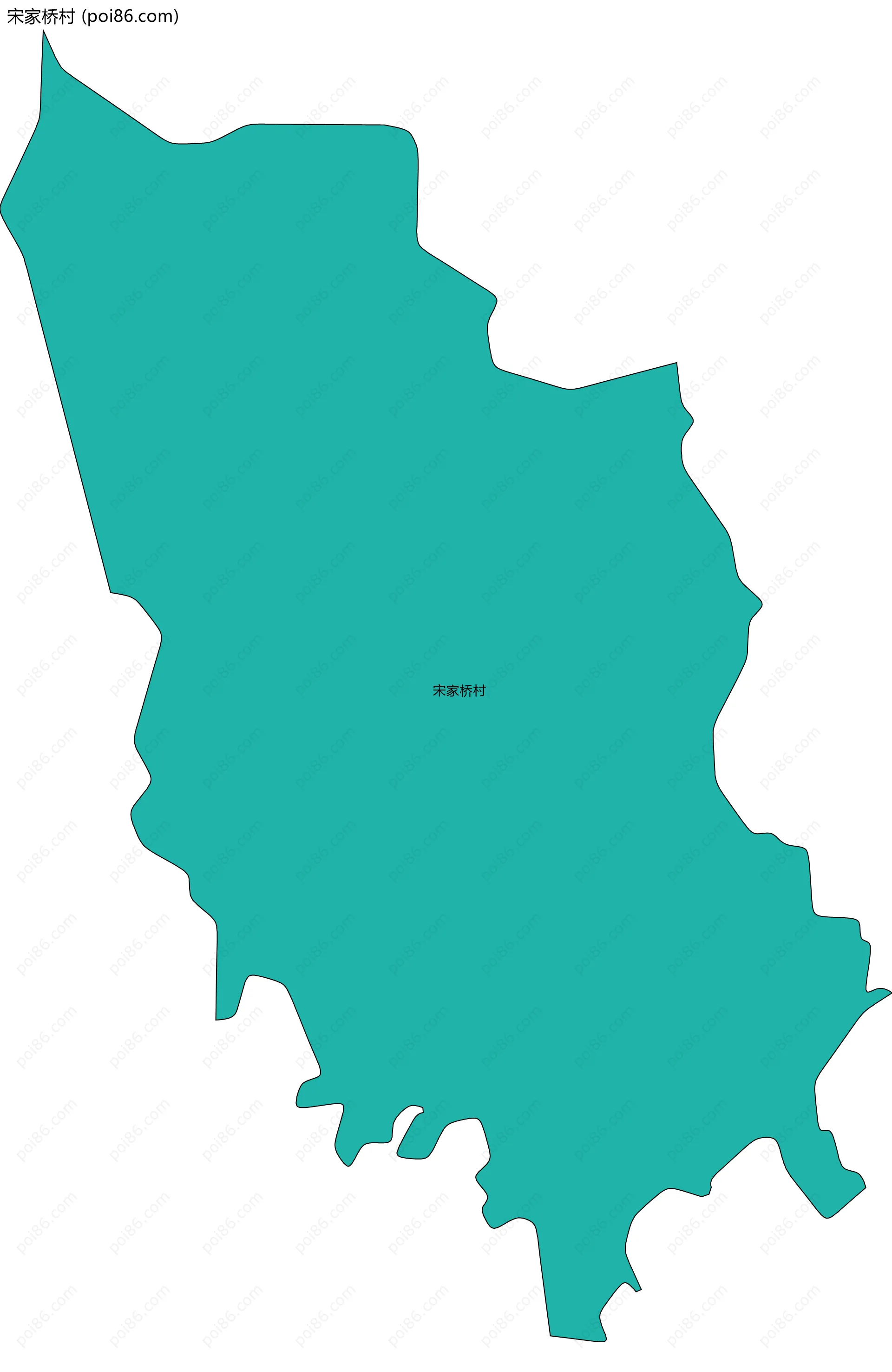 宋家桥村边界地图