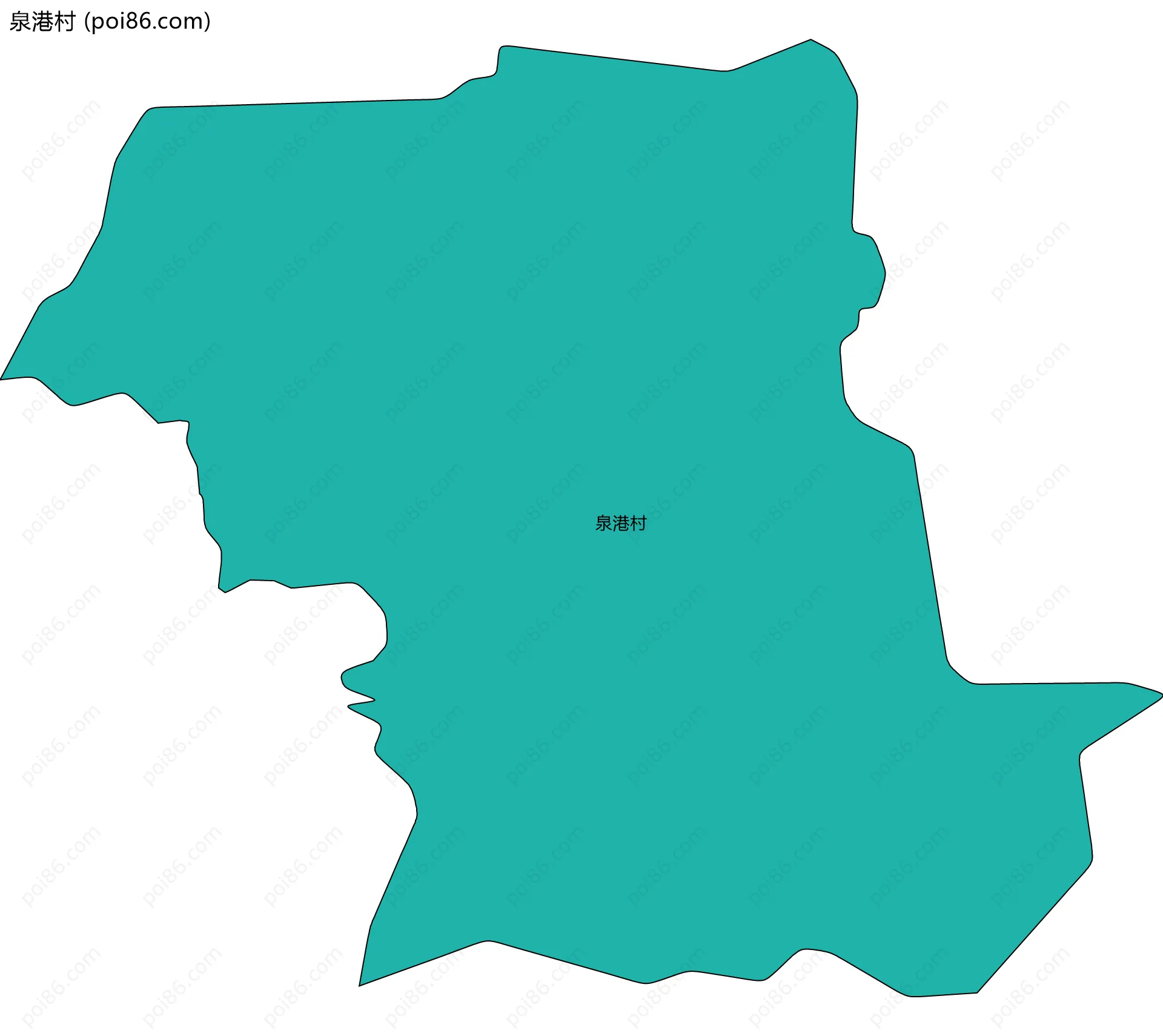 泉港村边界地图