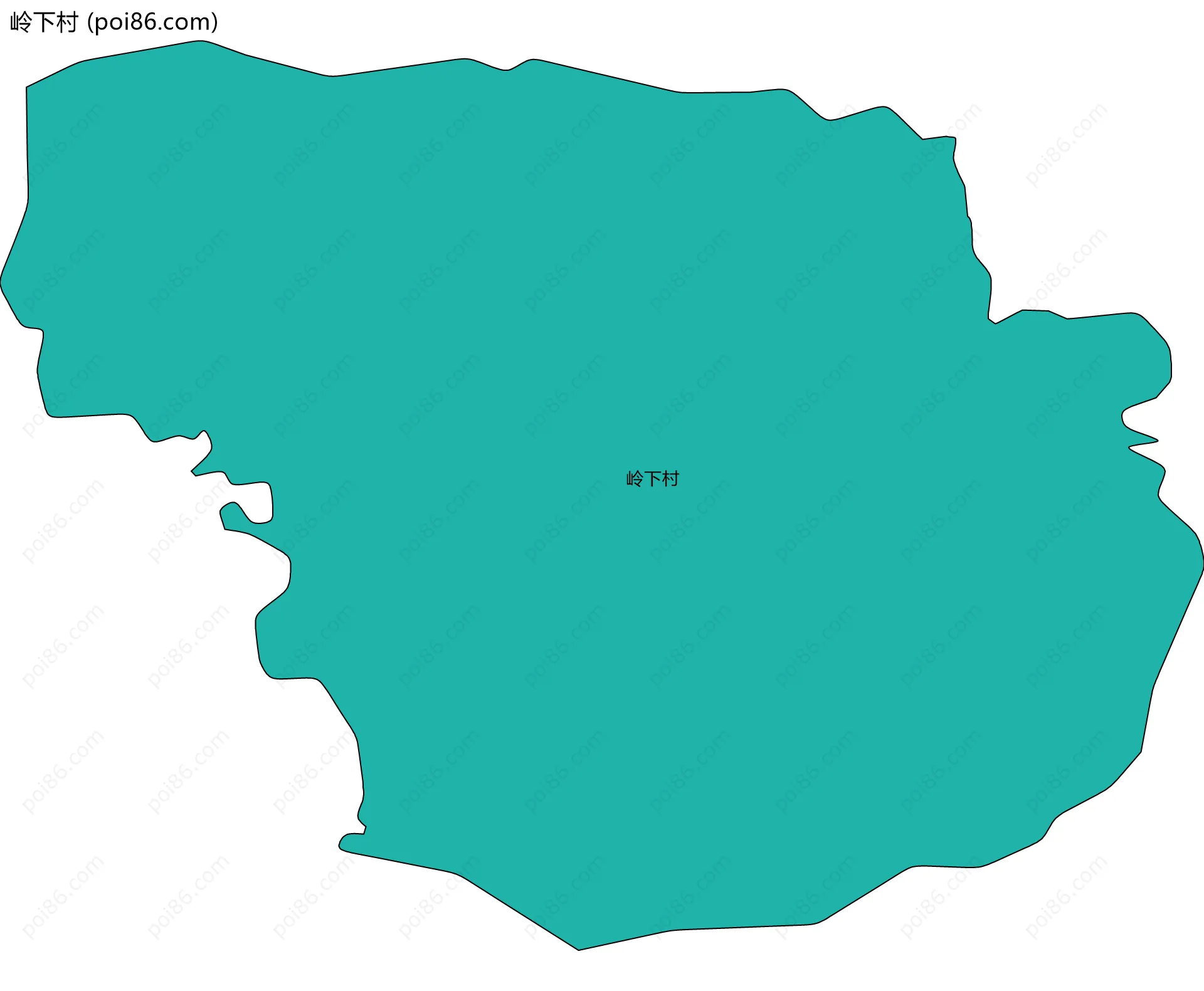 岭下村边界地图