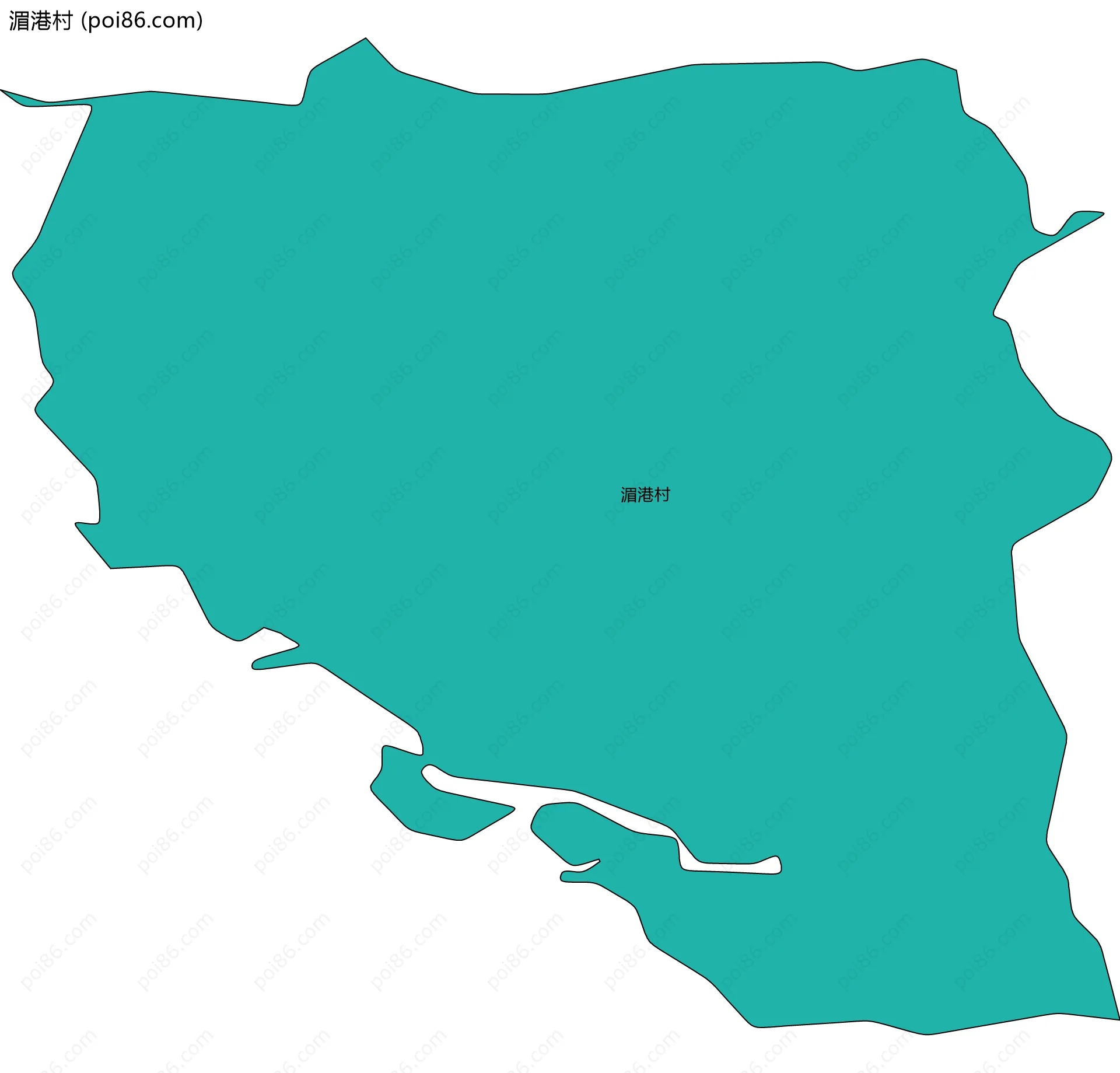 湄港村边界地图