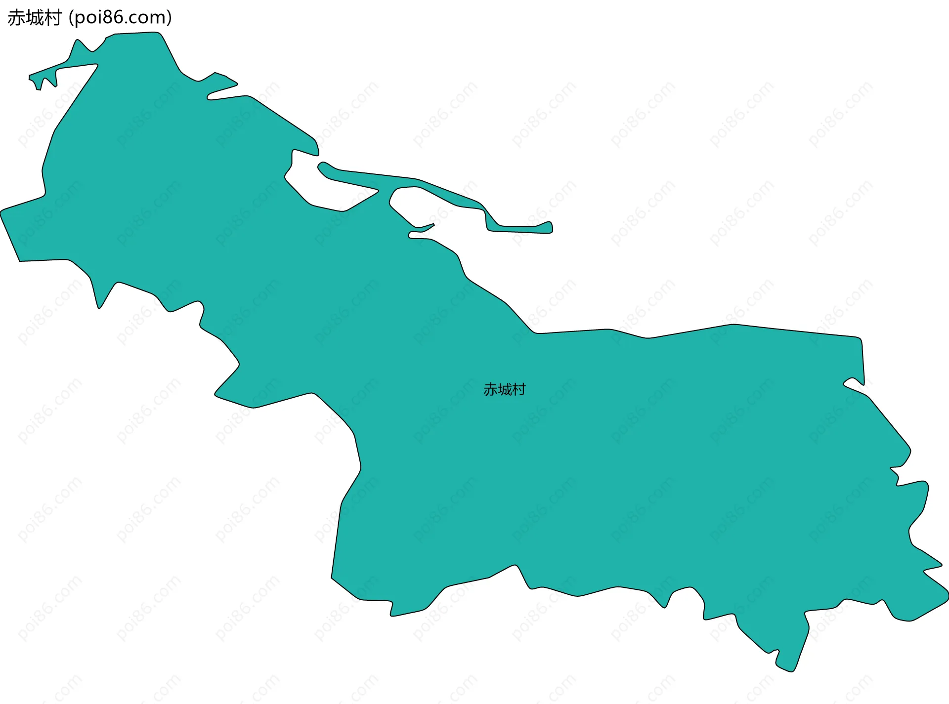 赤城村边界地图