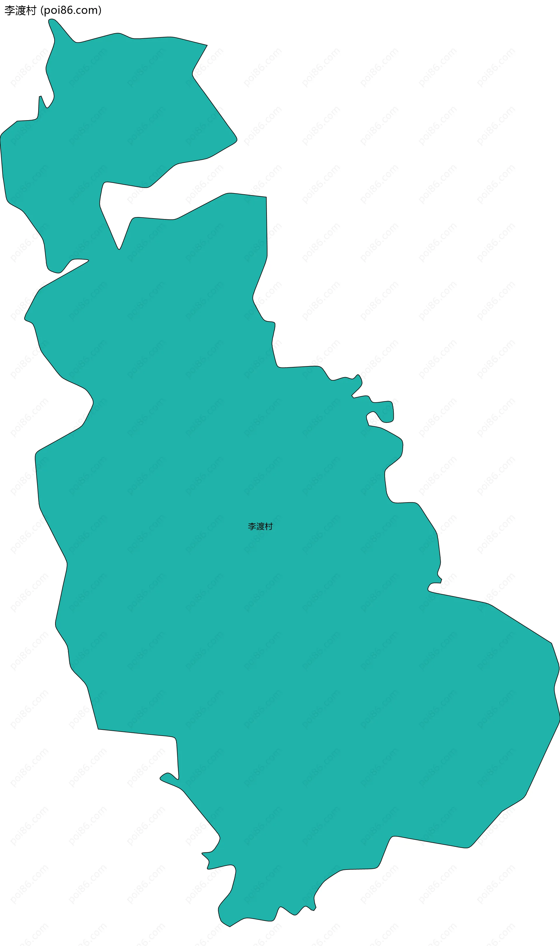 李渡村边界地图