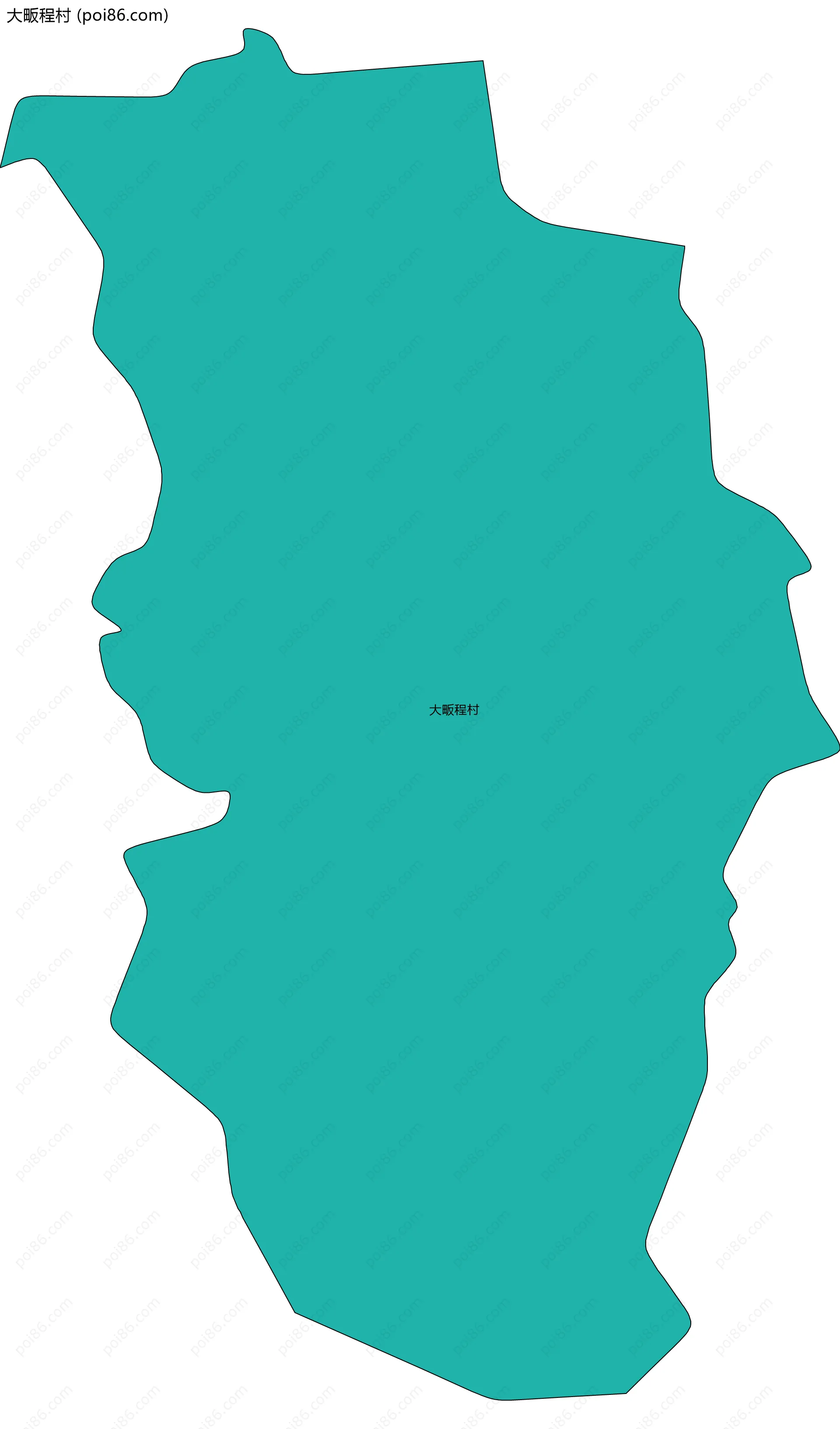 大畈程村边界地图