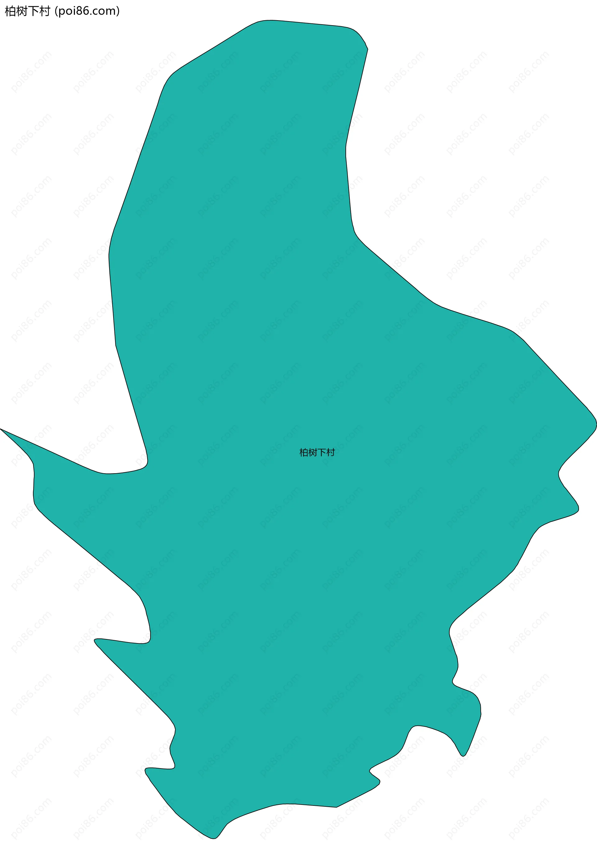 柏树下村边界地图