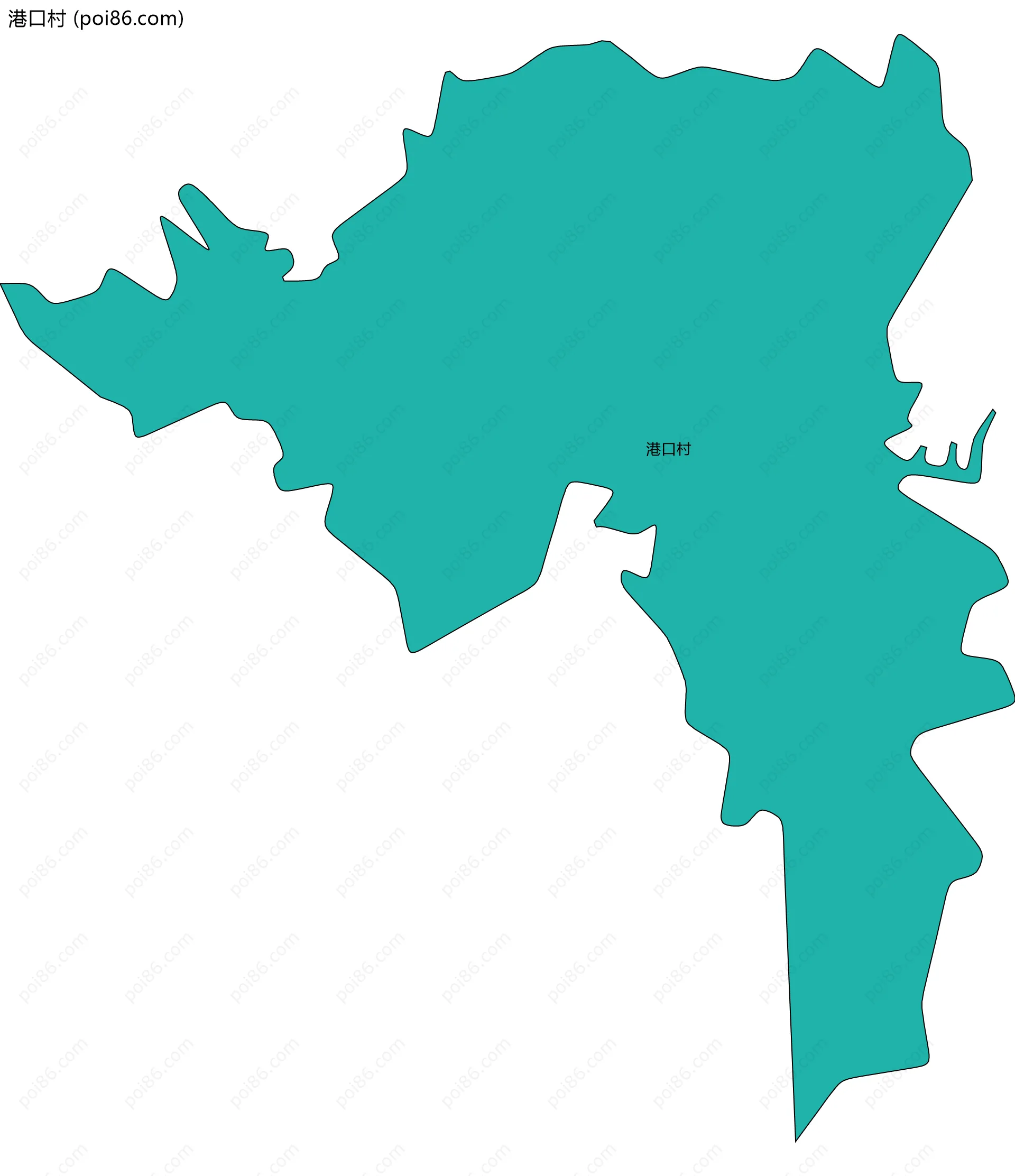 港口村边界地图