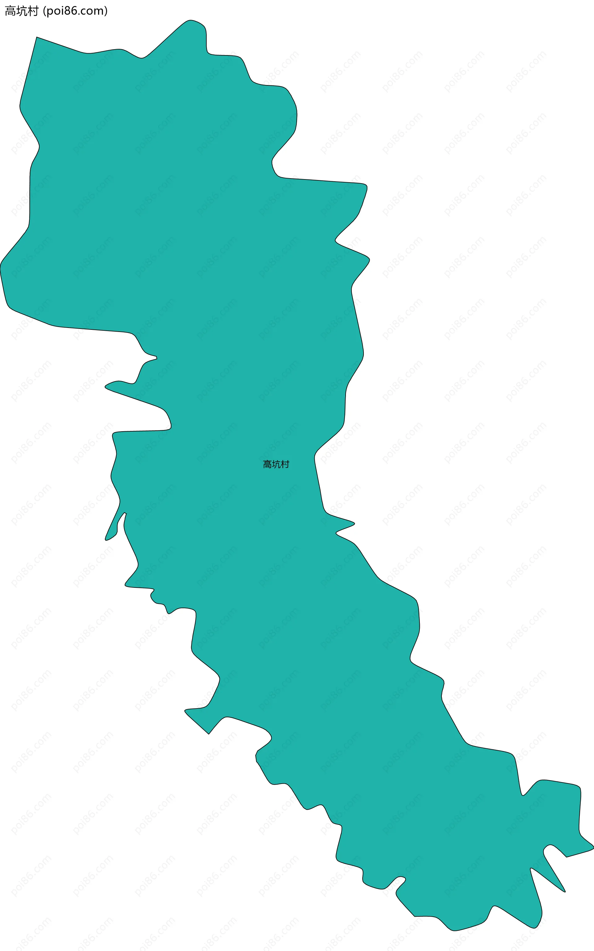 高坑村边界地图