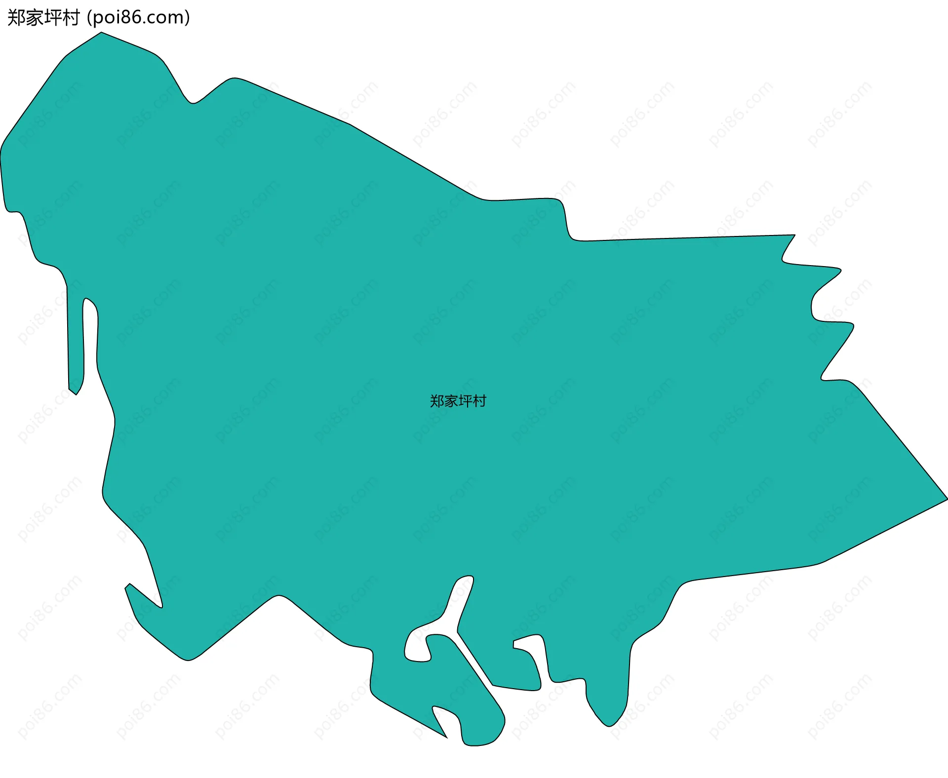 郑家坪村边界地图