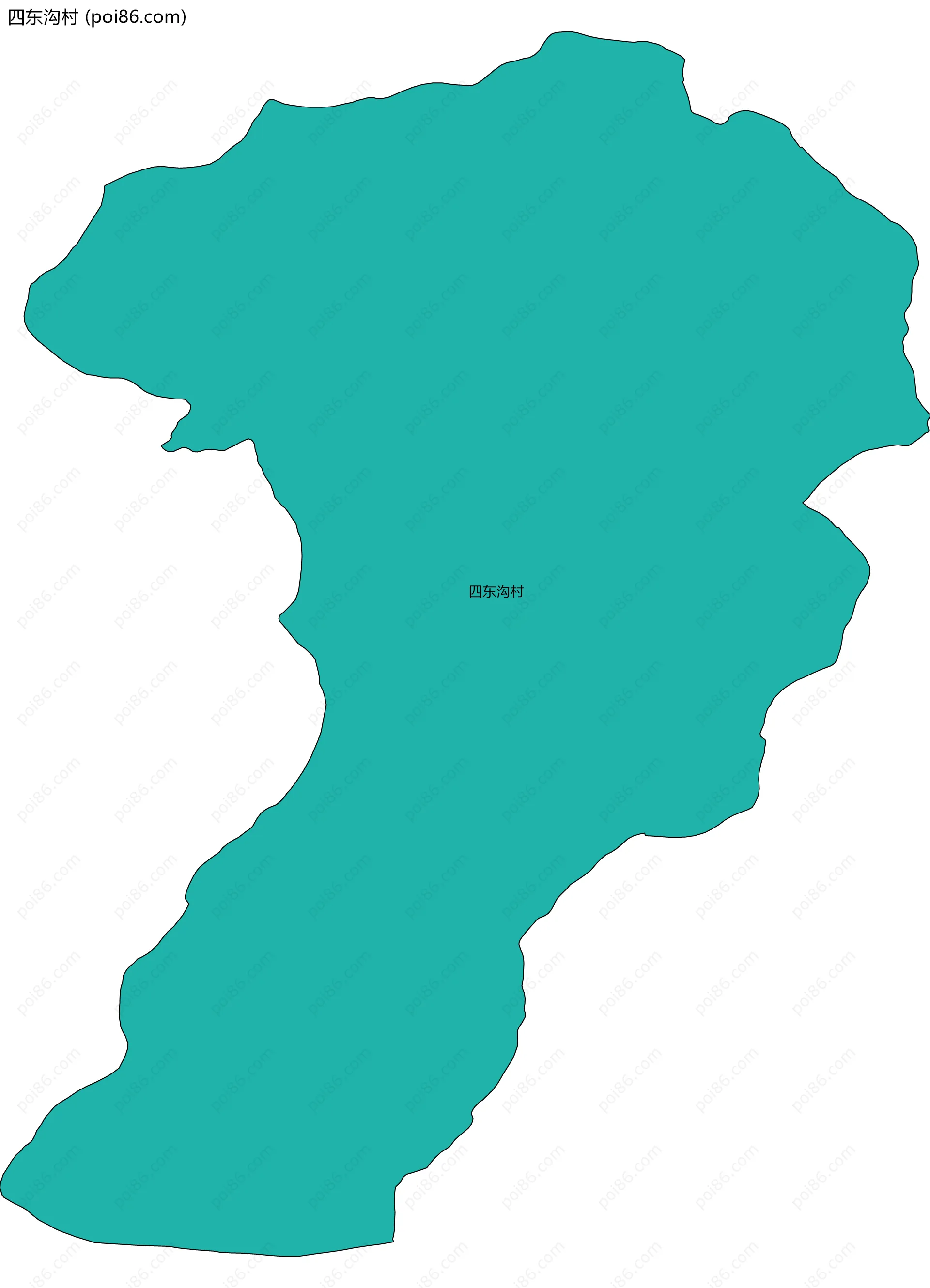 四东沟村边界地图