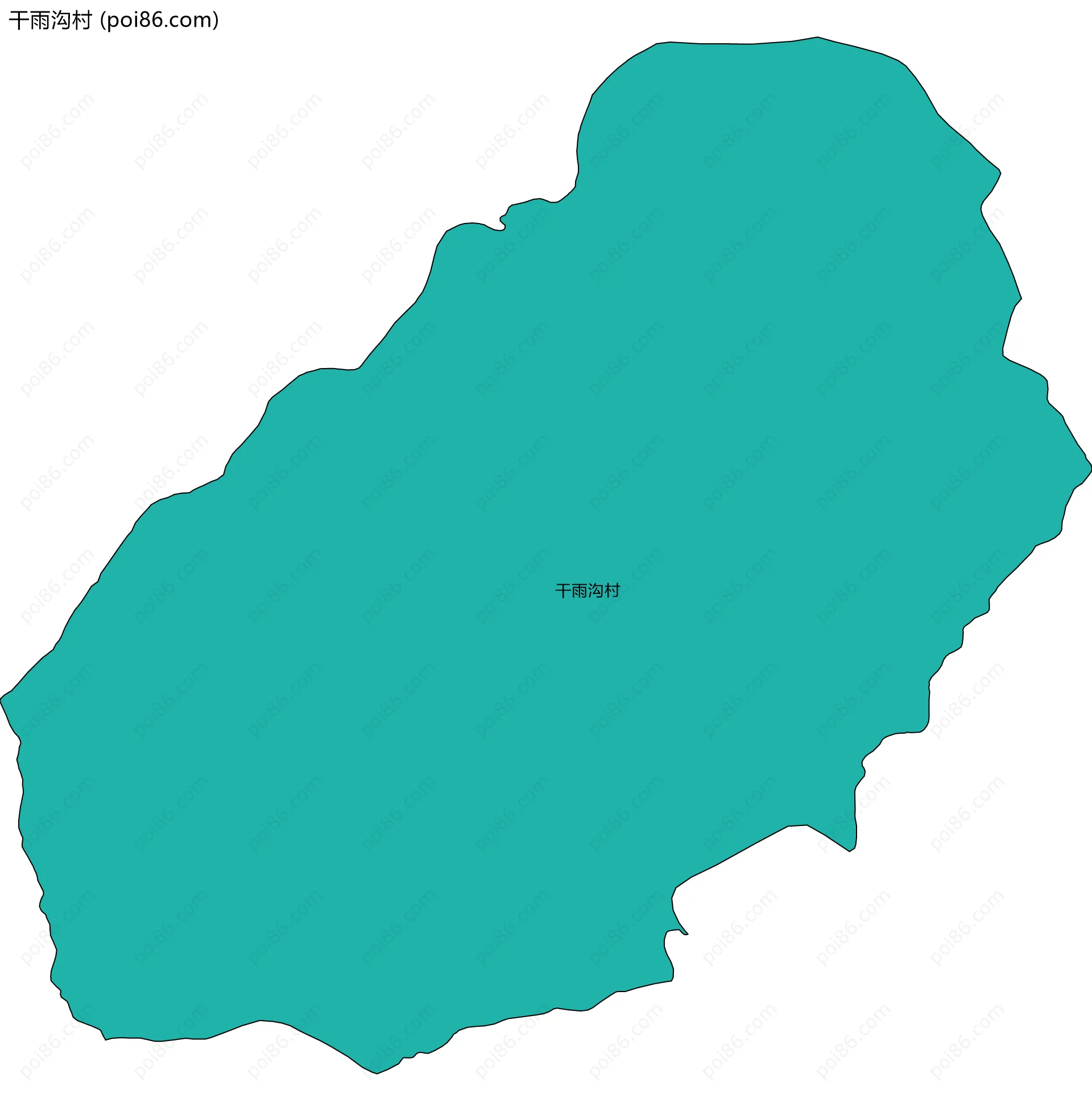 干雨沟村边界地图