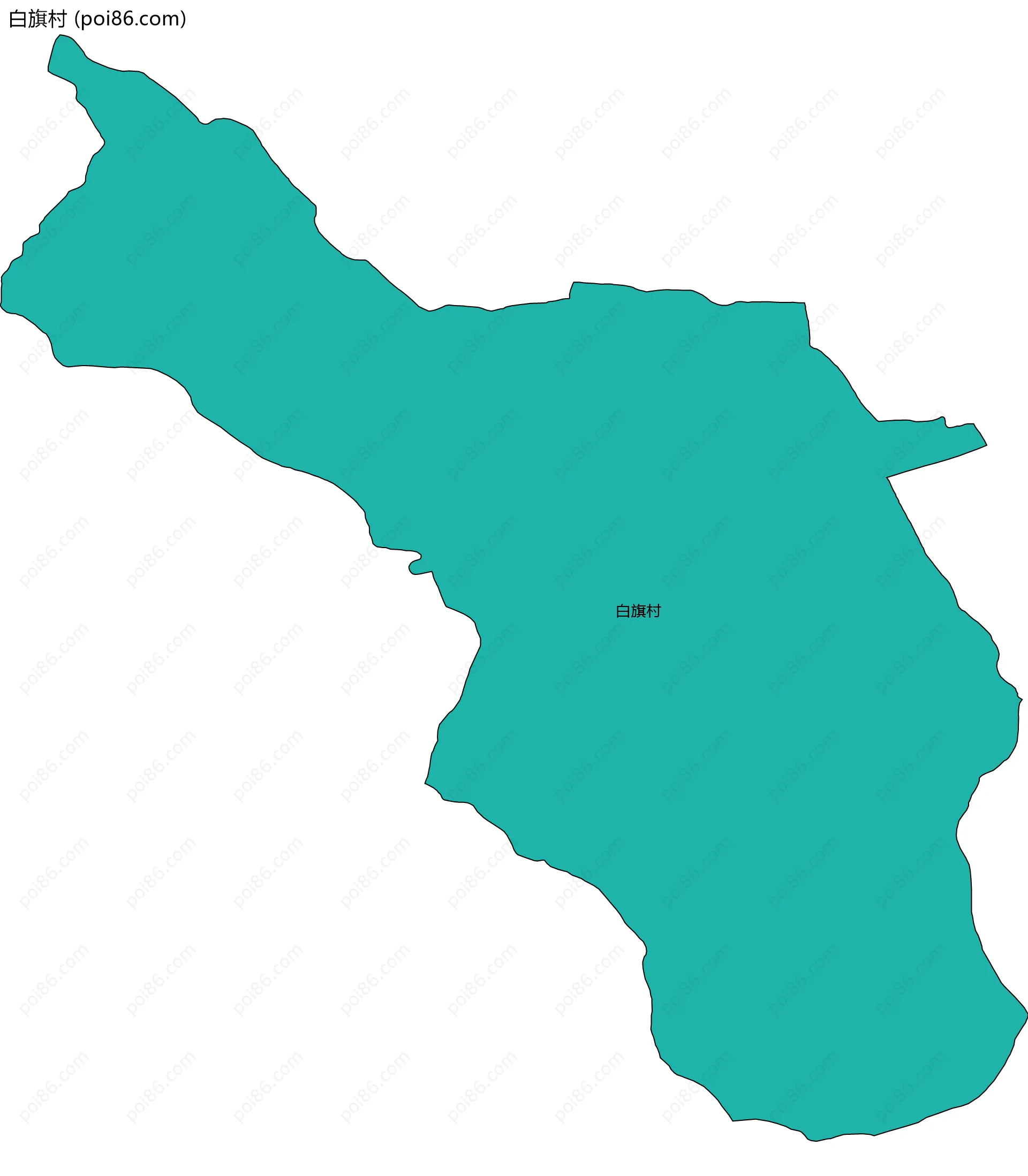 白旗村边界地图