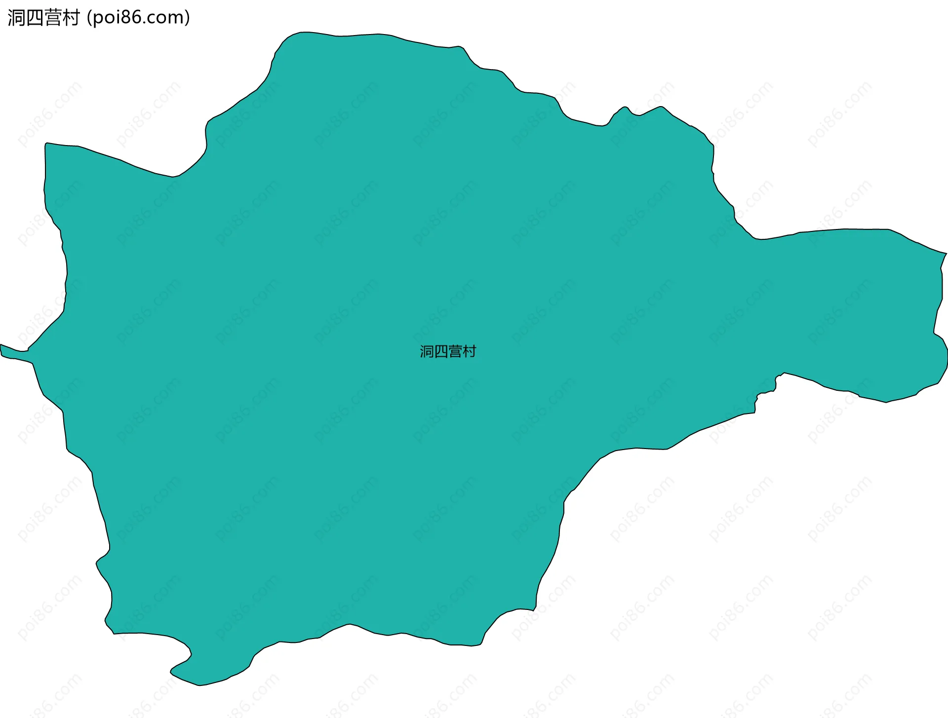 洞四营村边界地图