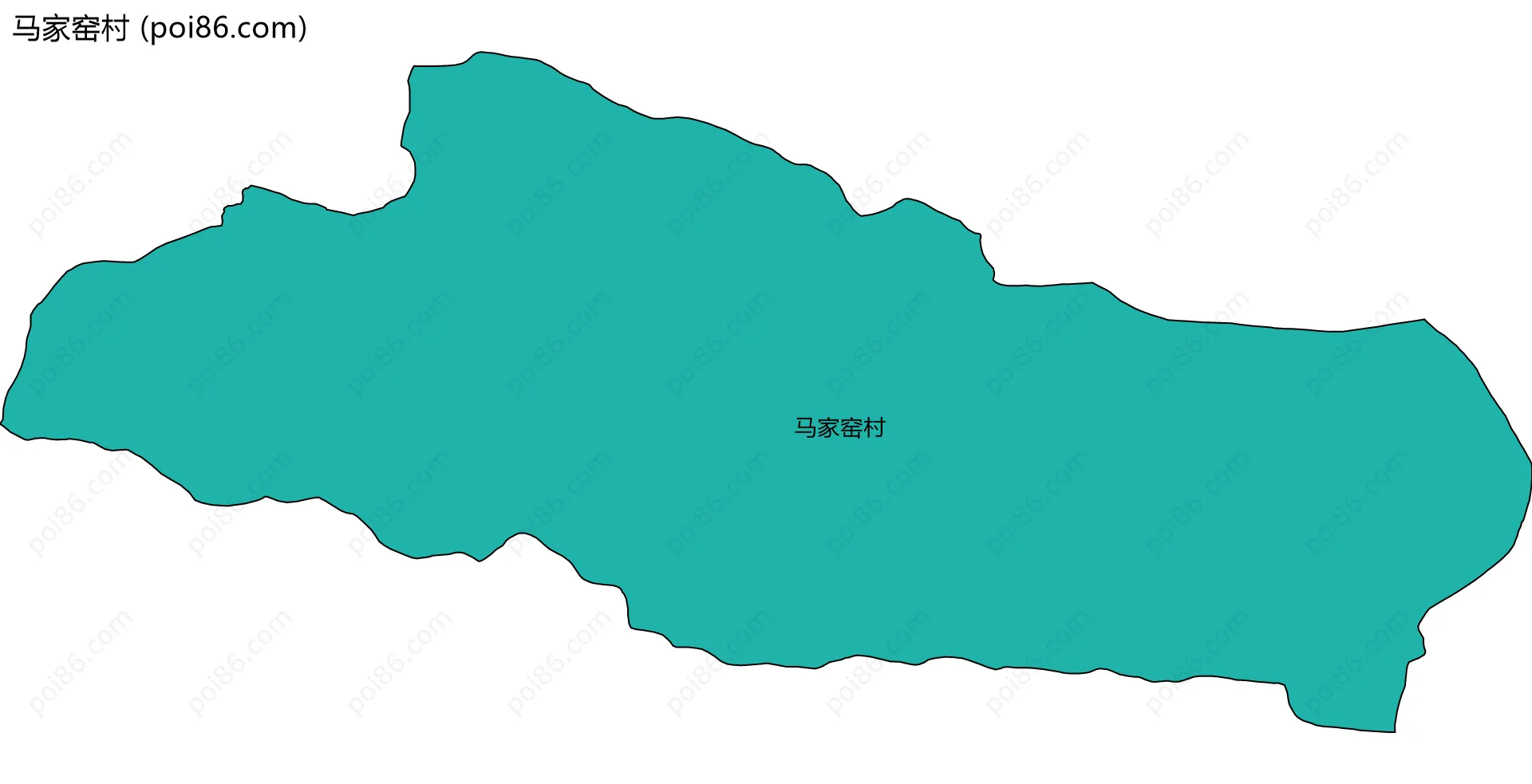 马家窑村边界地图