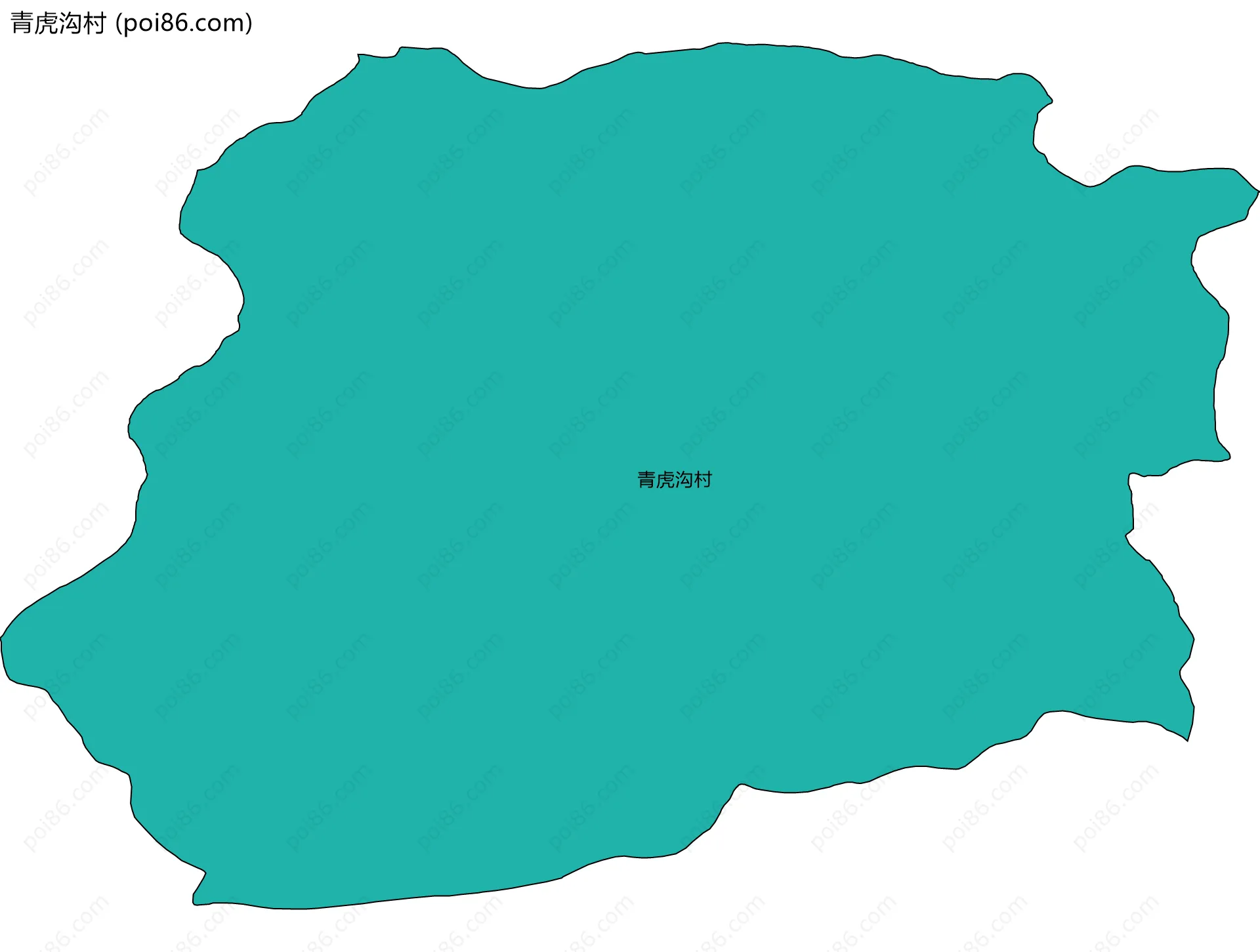 青虎沟村边界地图