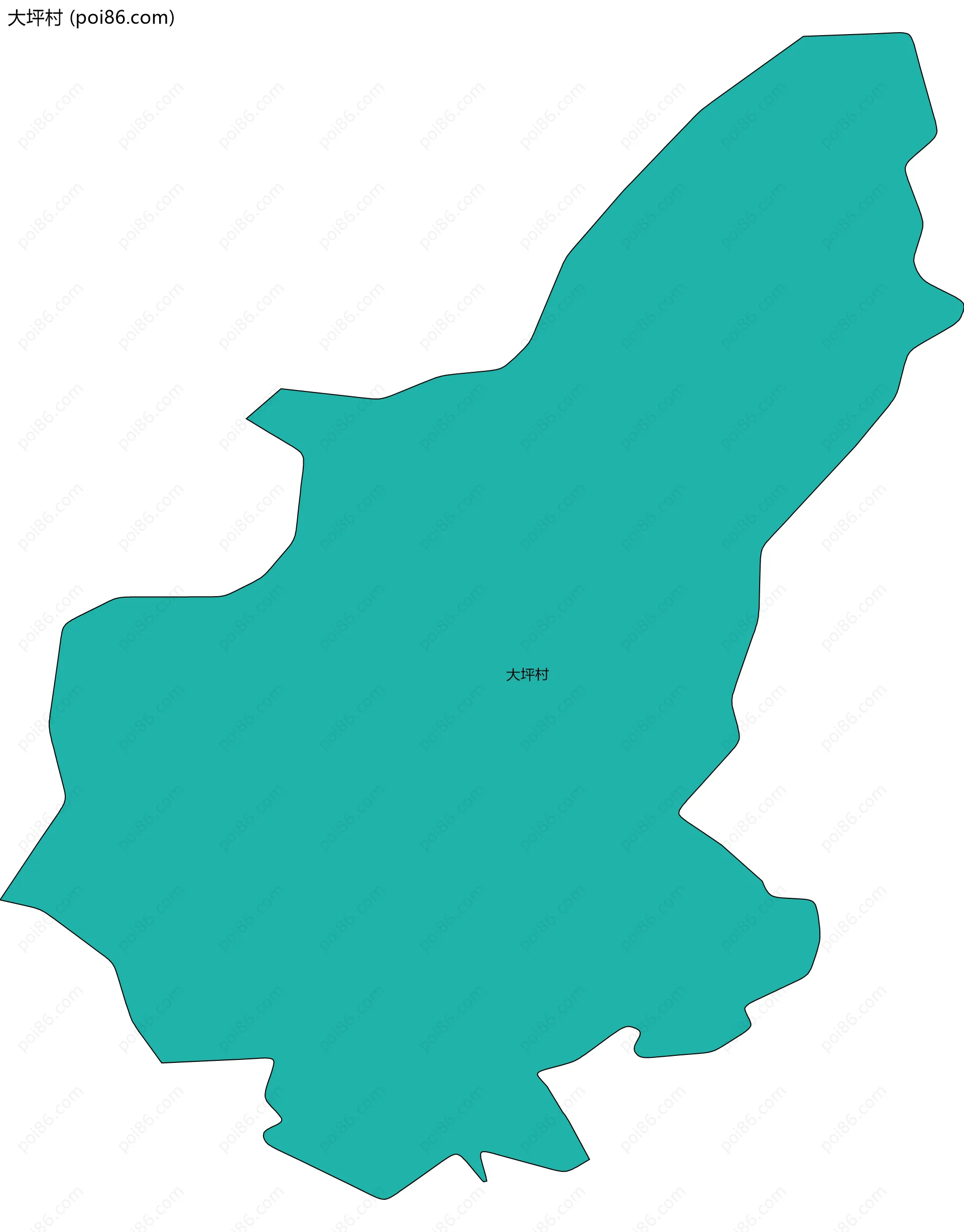 大坪村边界地图