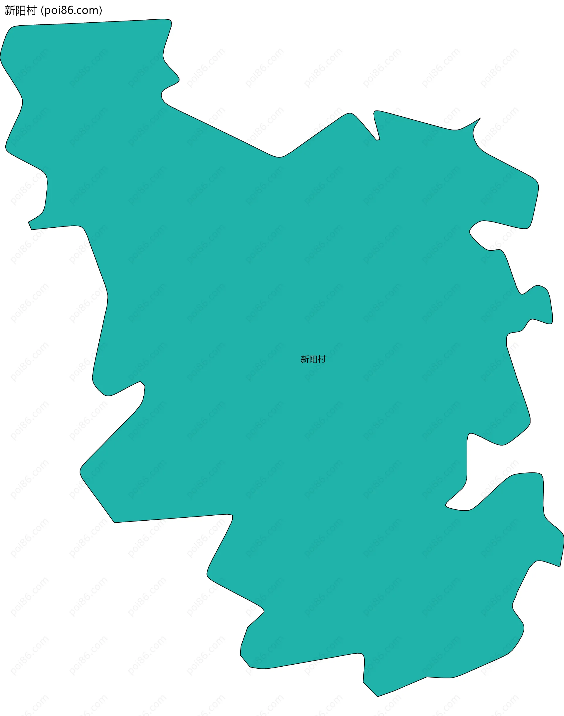 新阳村边界地图