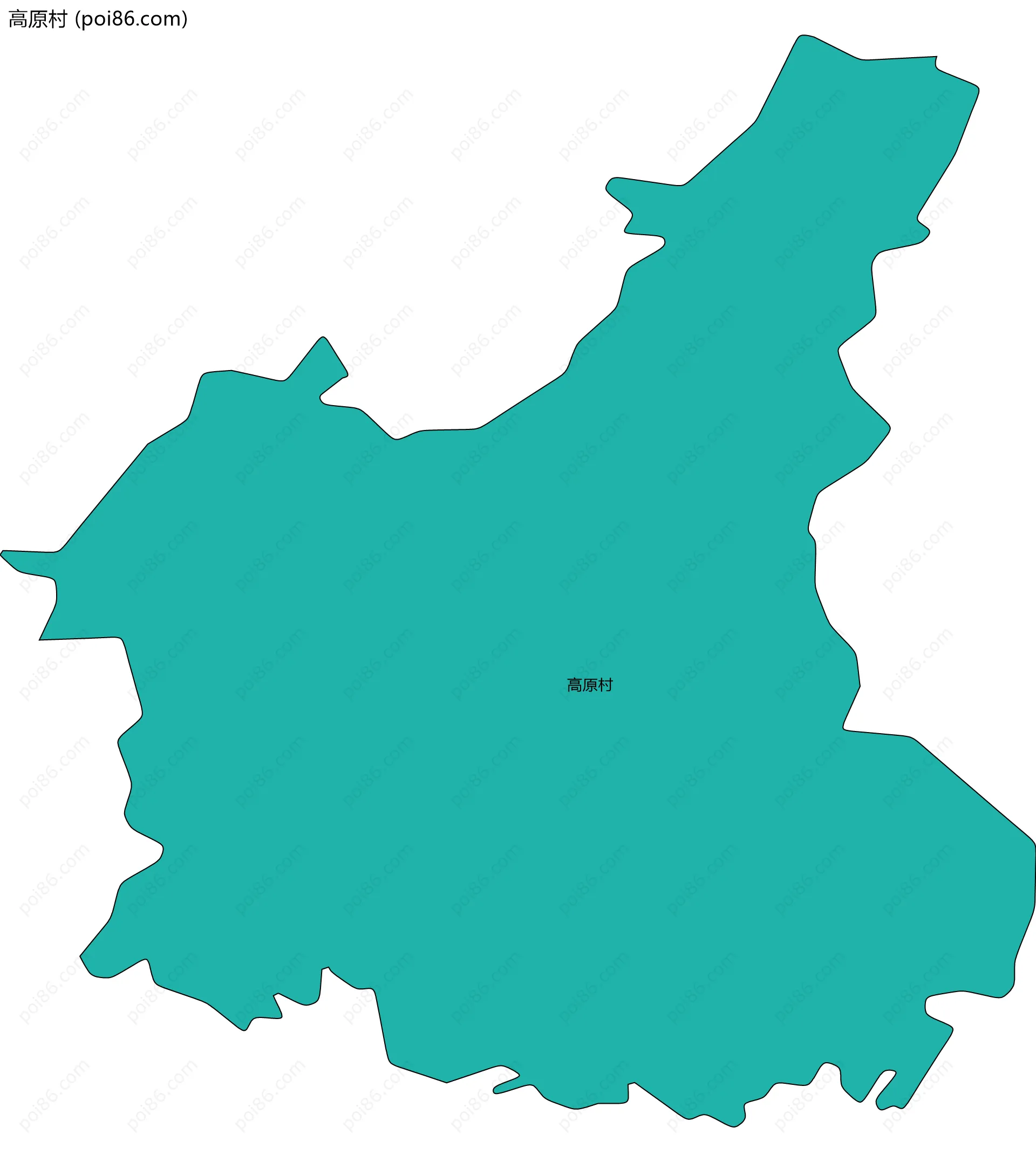 高原村边界地图