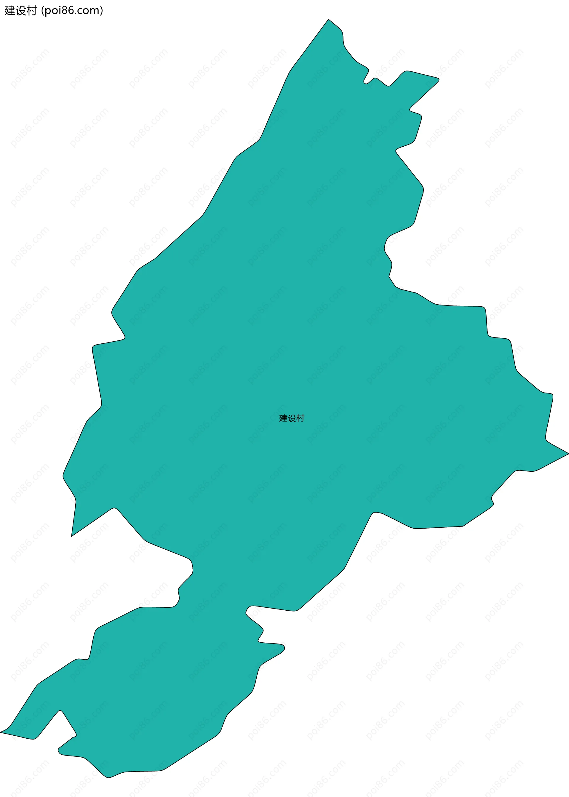 建设村边界地图