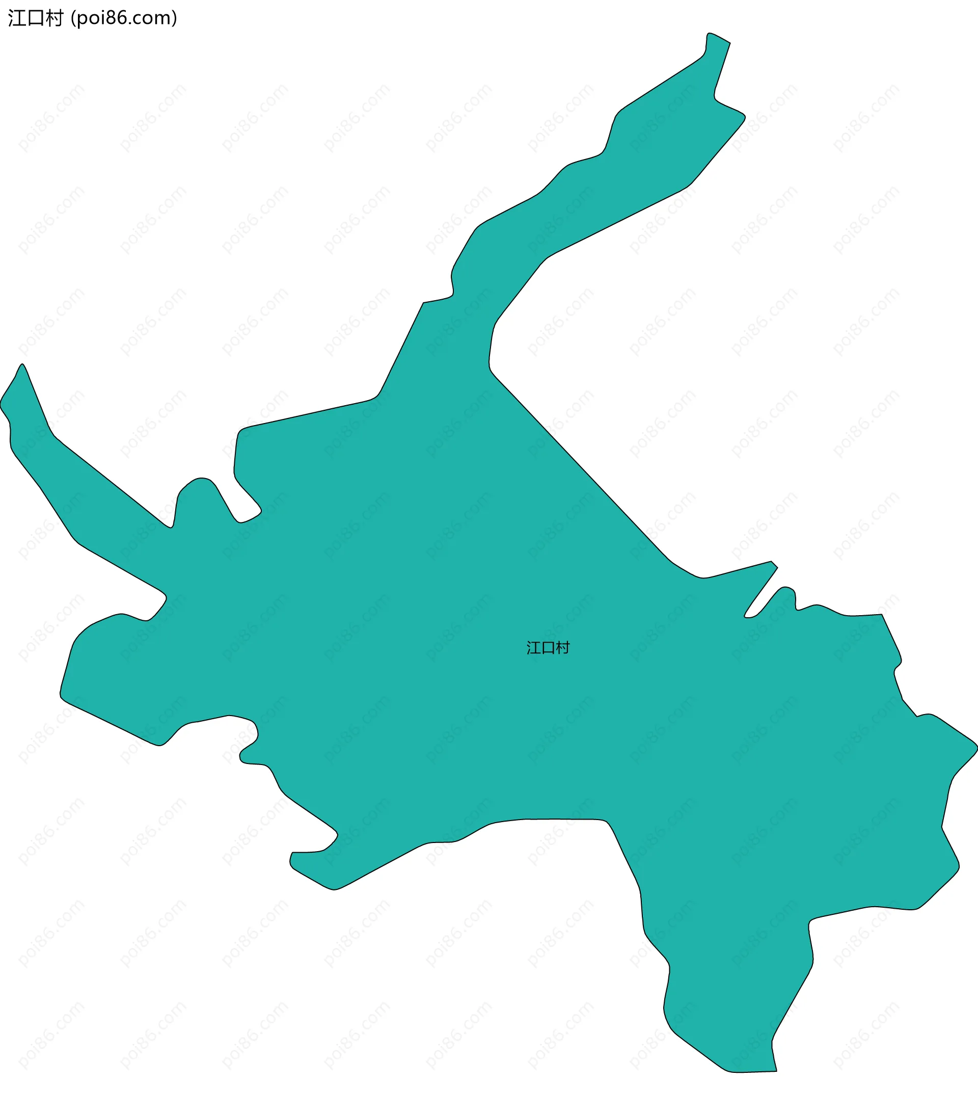 江口村边界地图