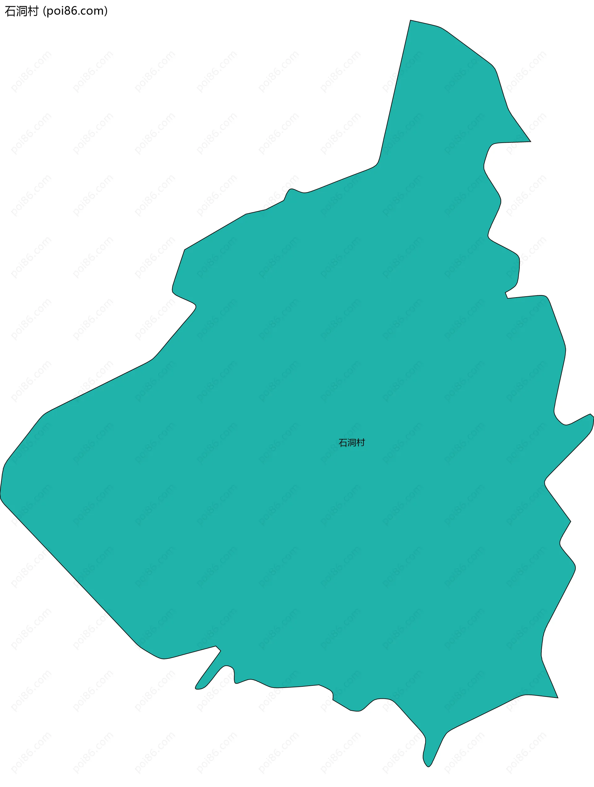 石洞村边界地图
