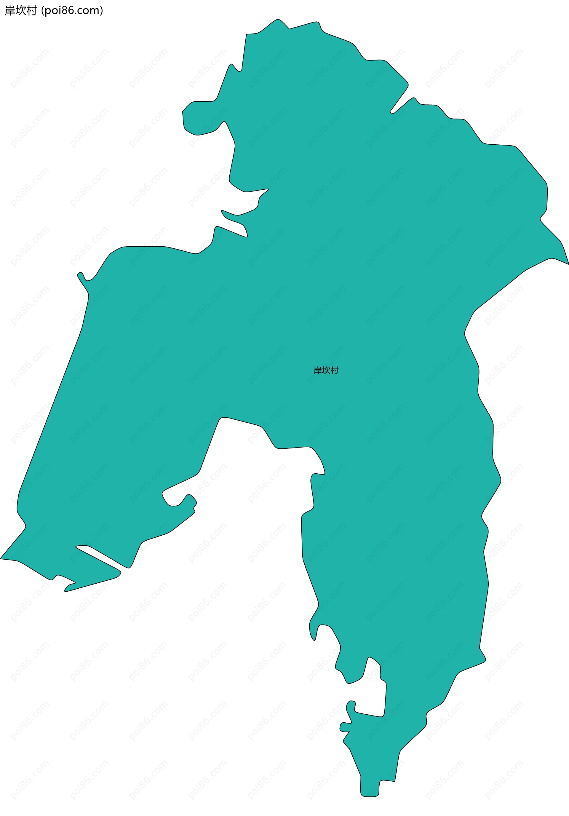 岸坎村边界地图