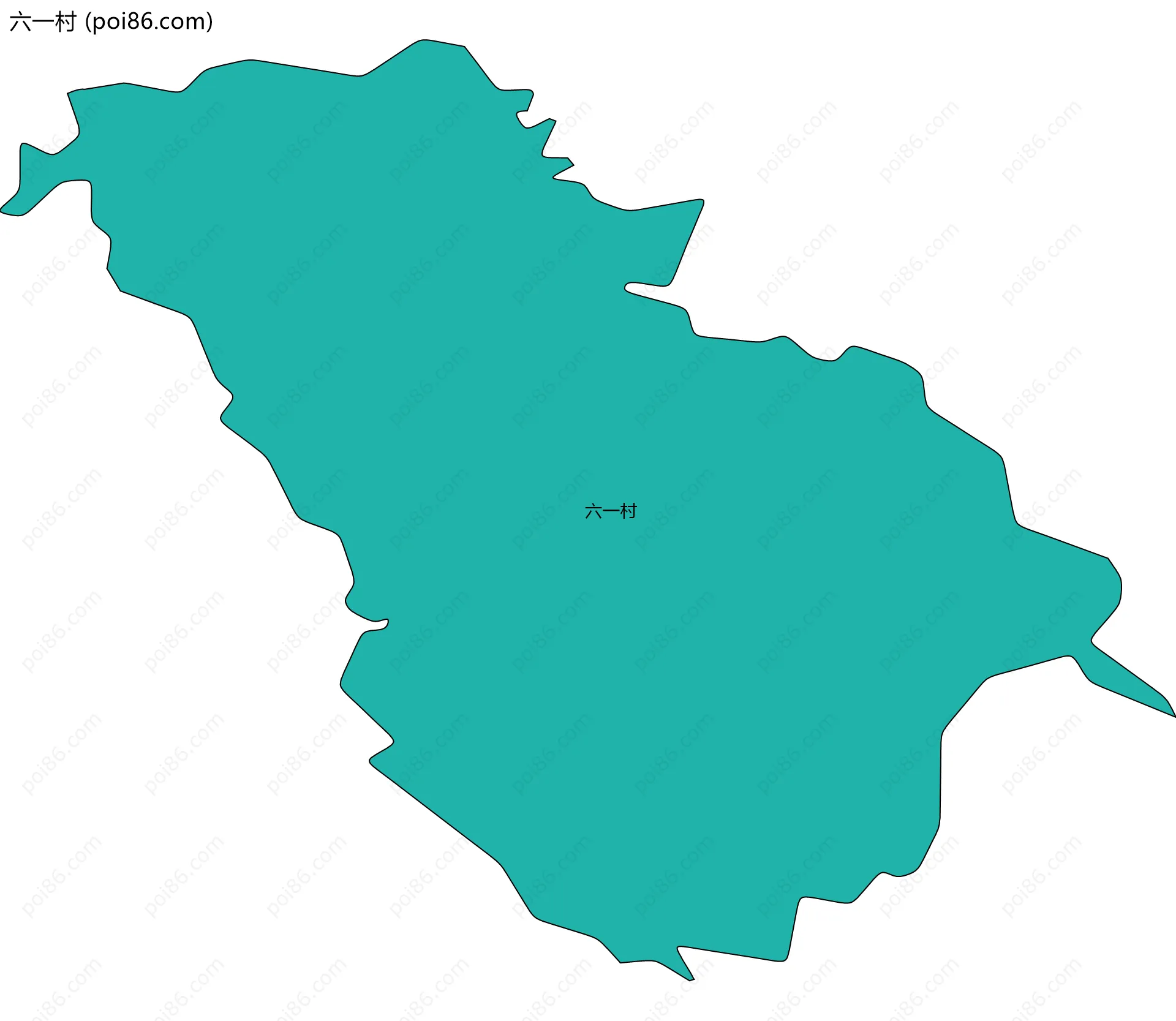 六一村边界地图