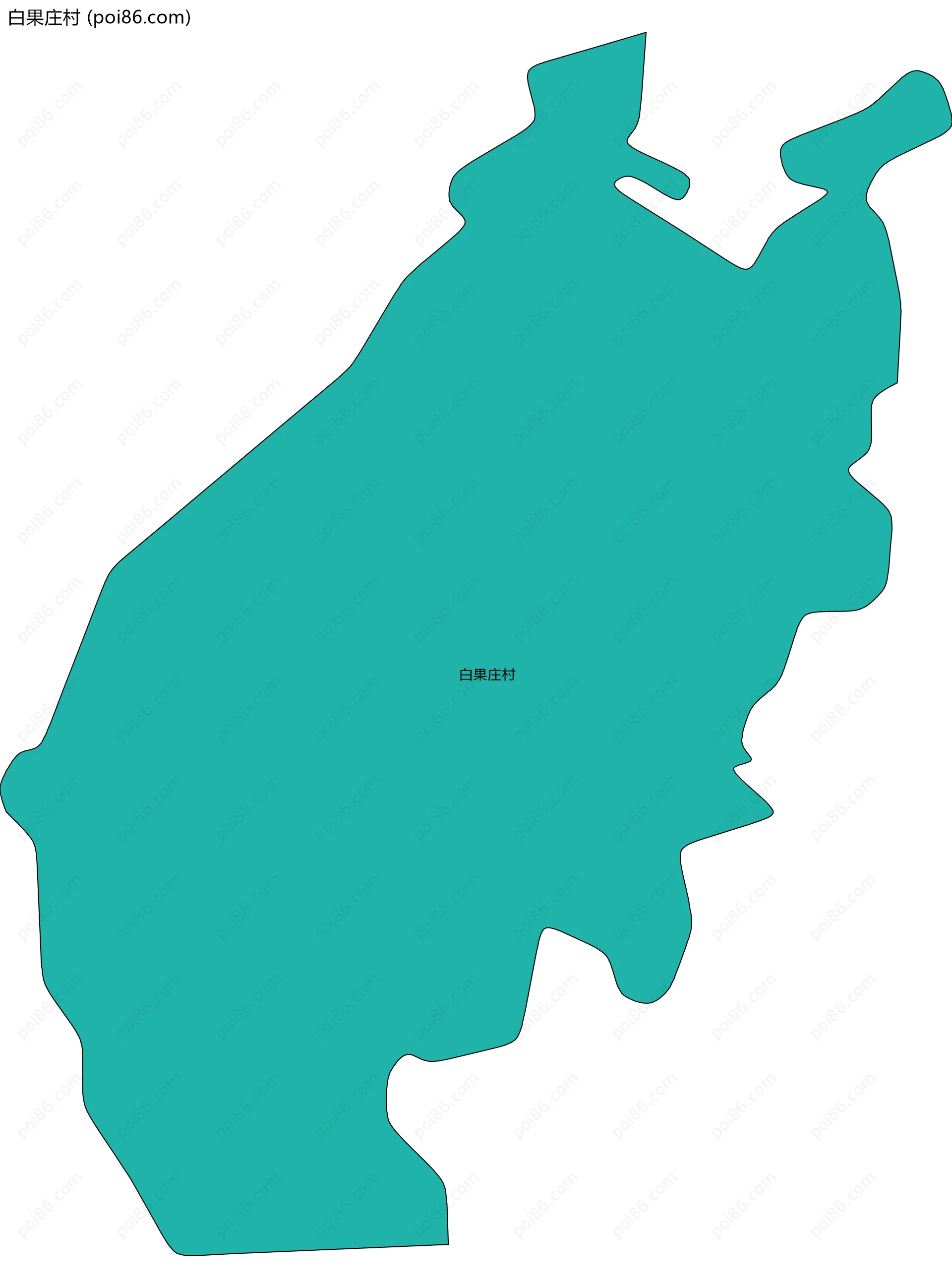 白果庄村边界地图