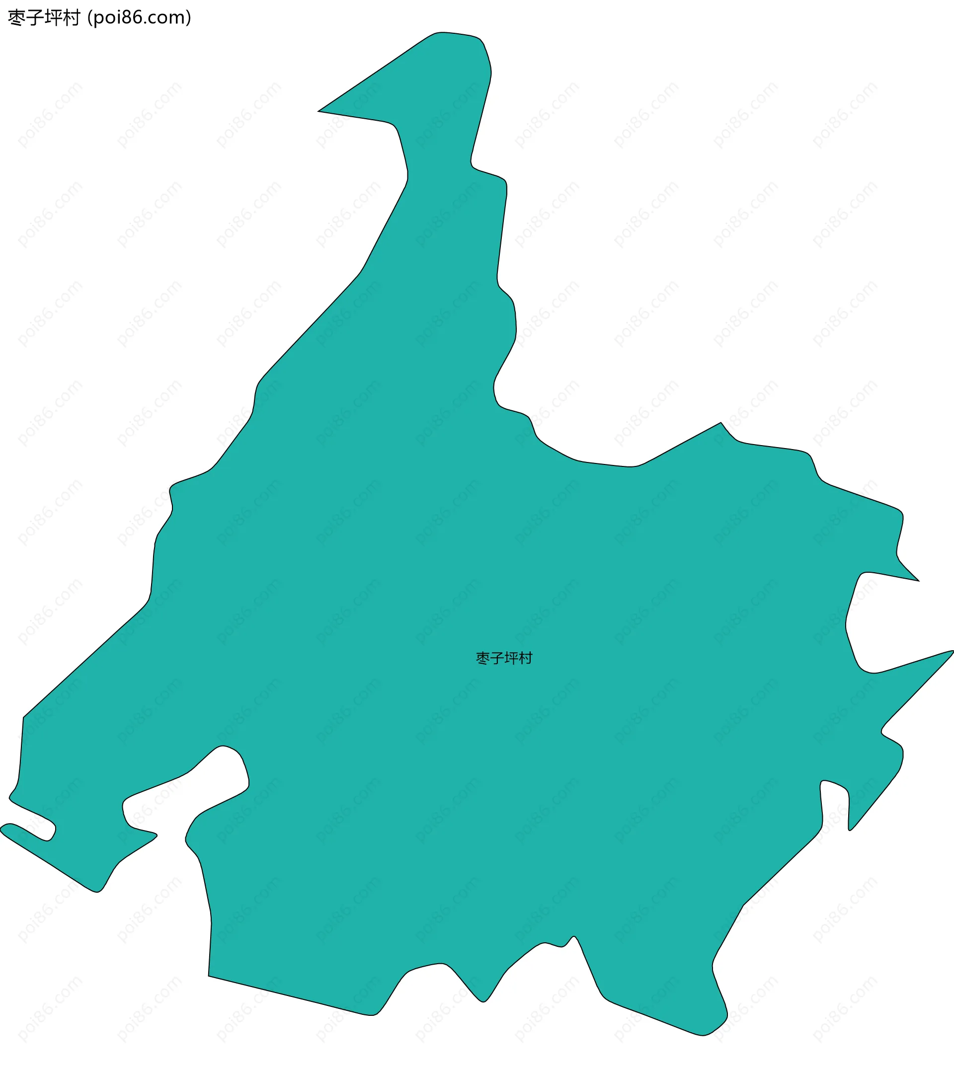 枣子坪村边界地图