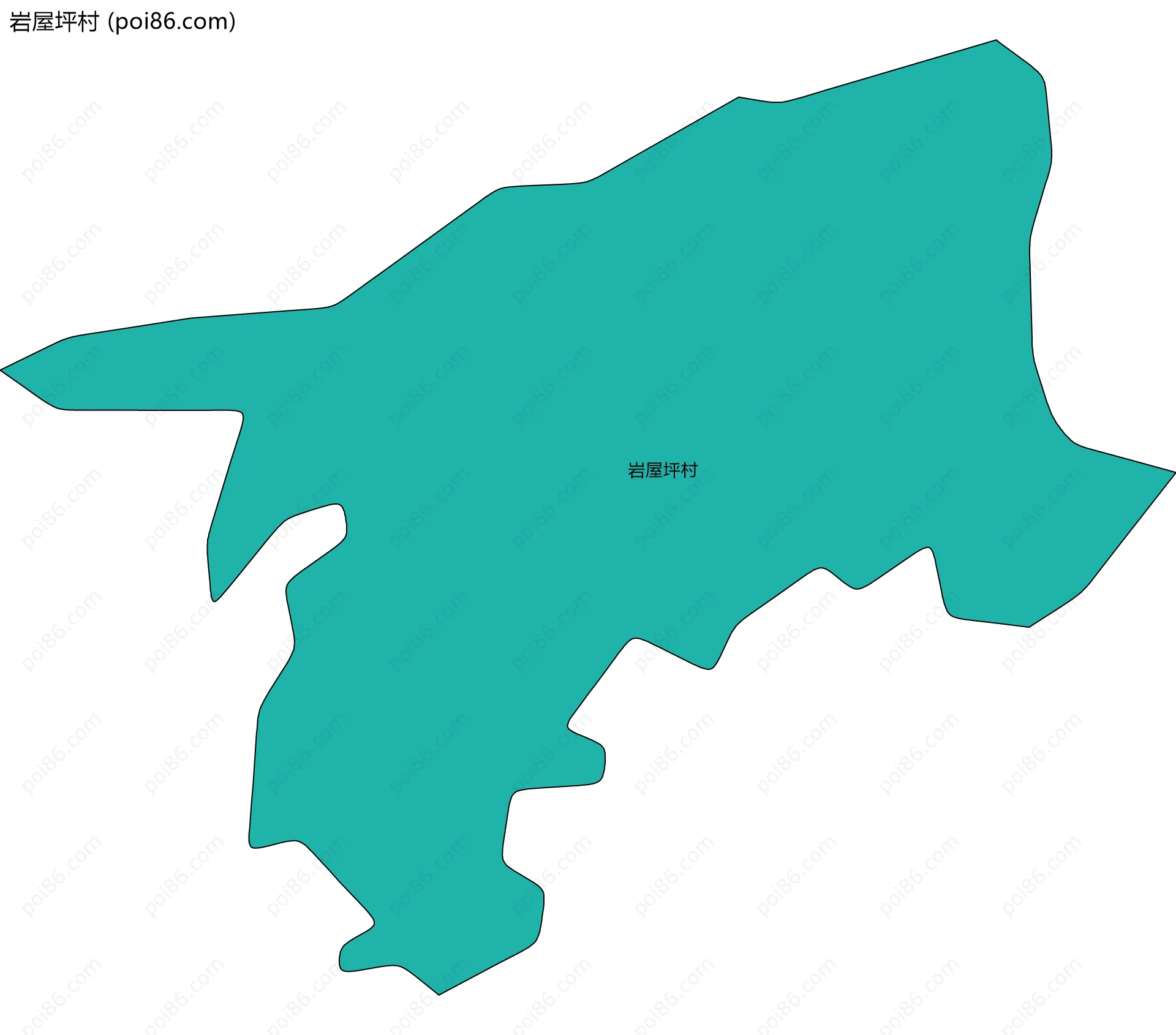 岩屋坪村边界地图