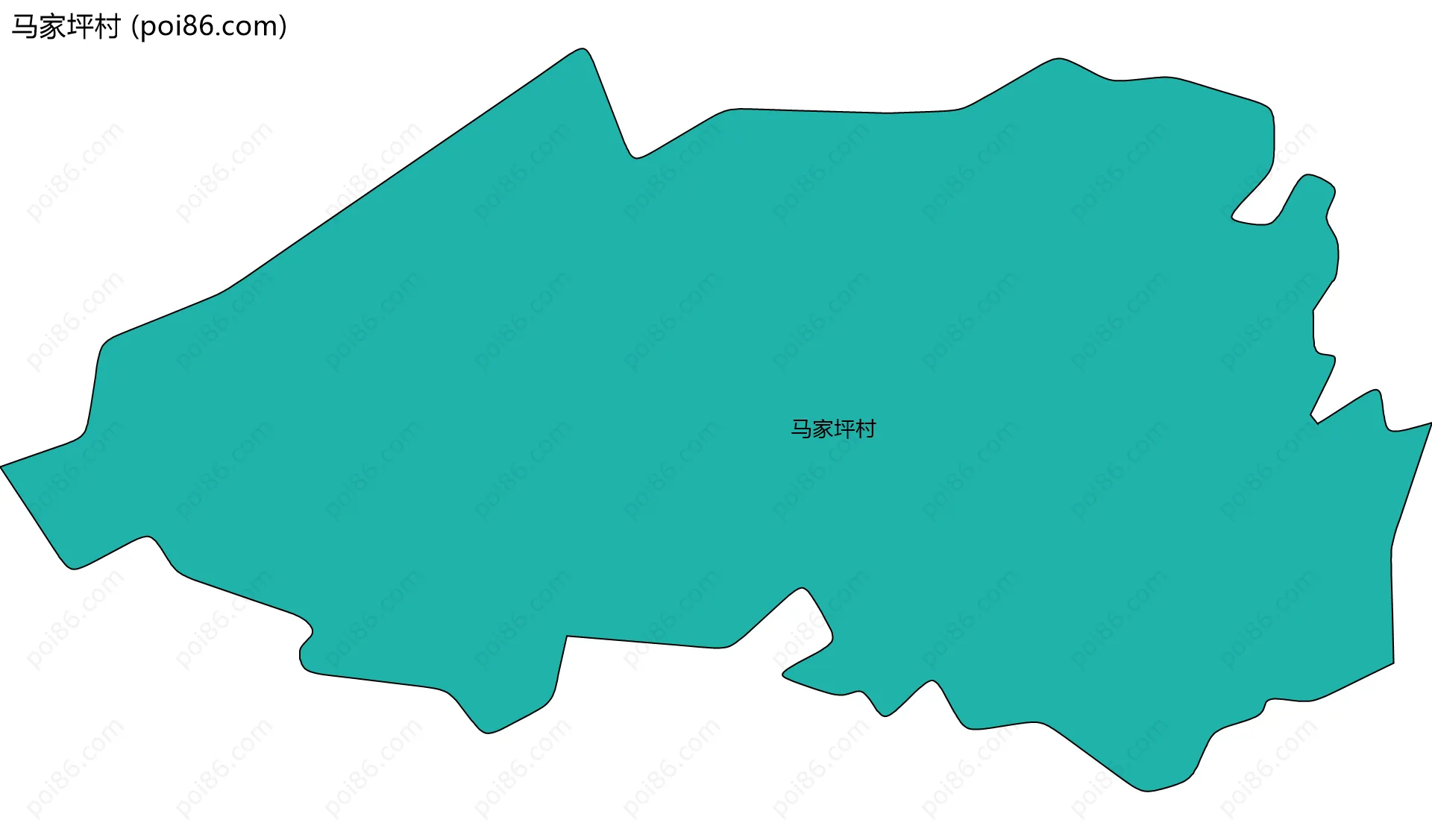 马家坪村边界地图