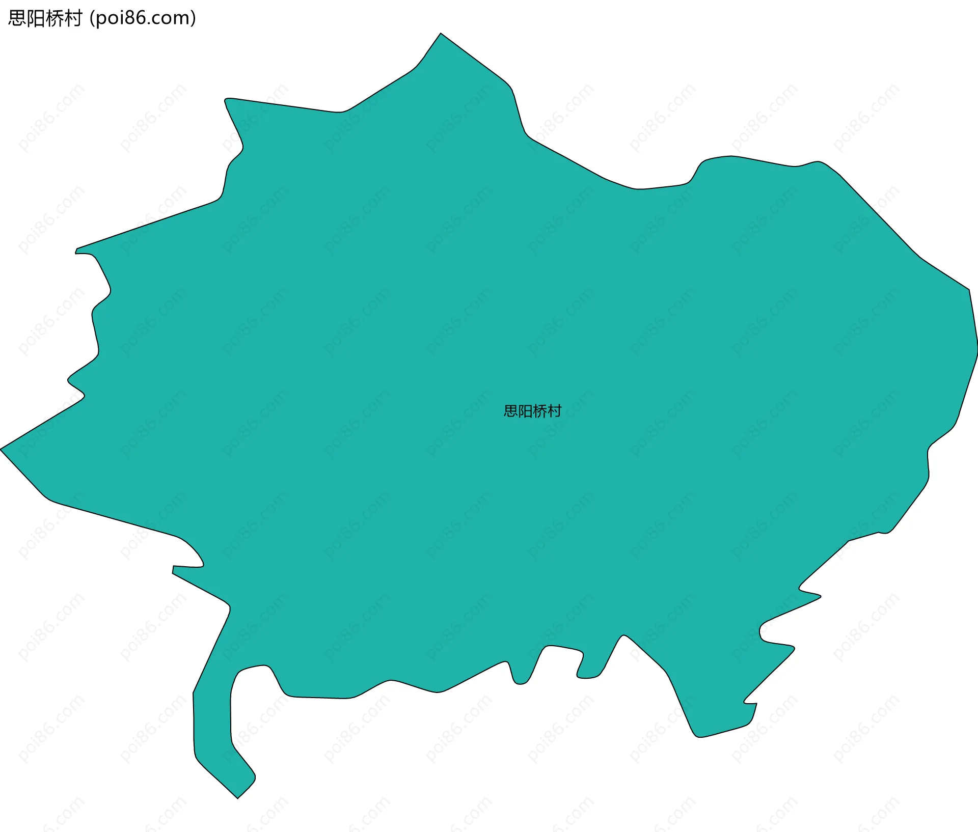 思阳桥村边界地图