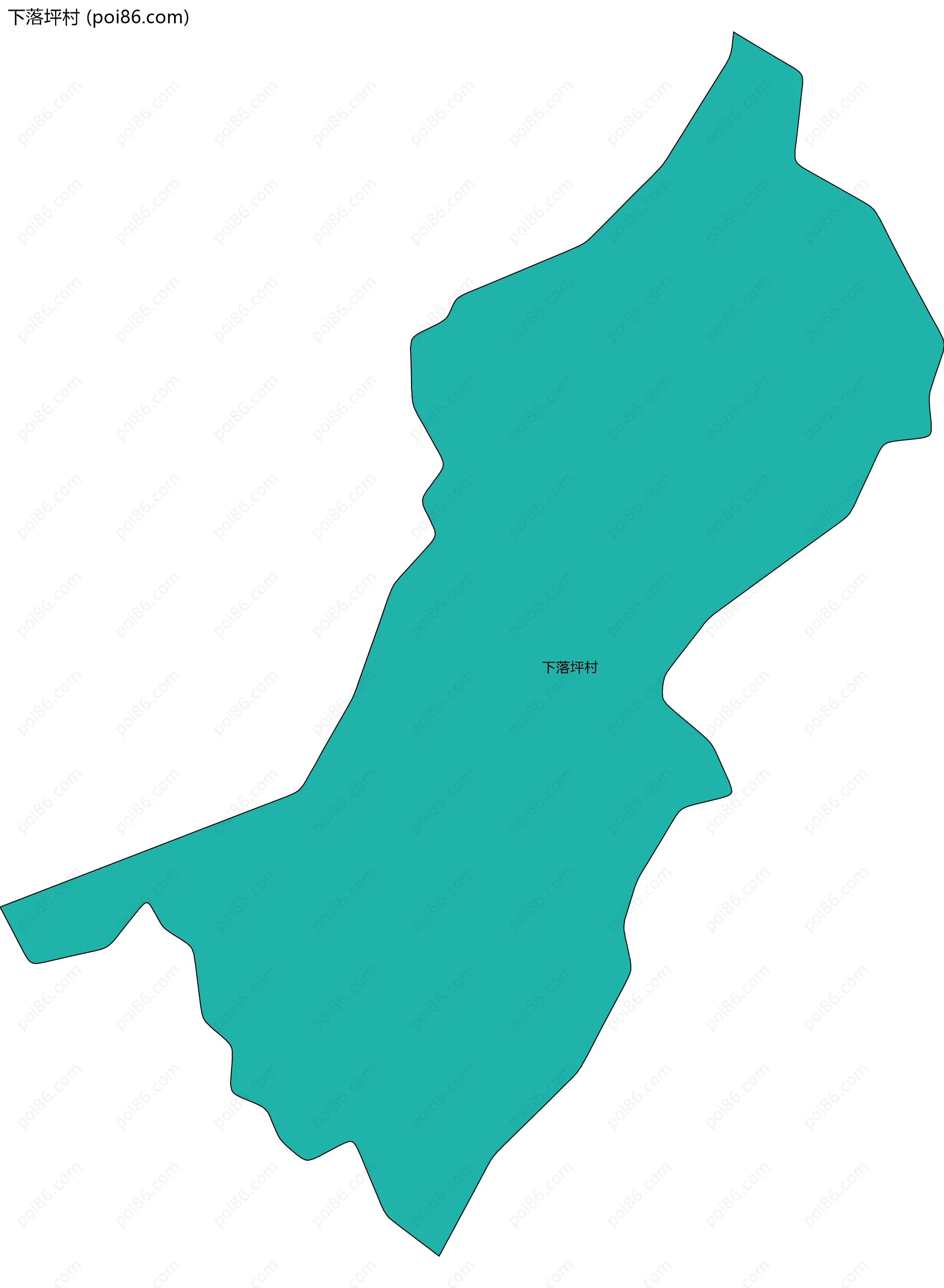 下落坪村边界地图