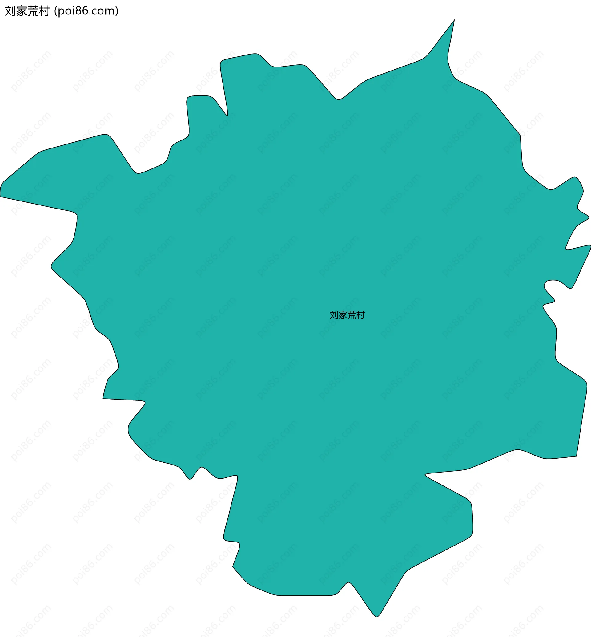 刘家荒村边界地图