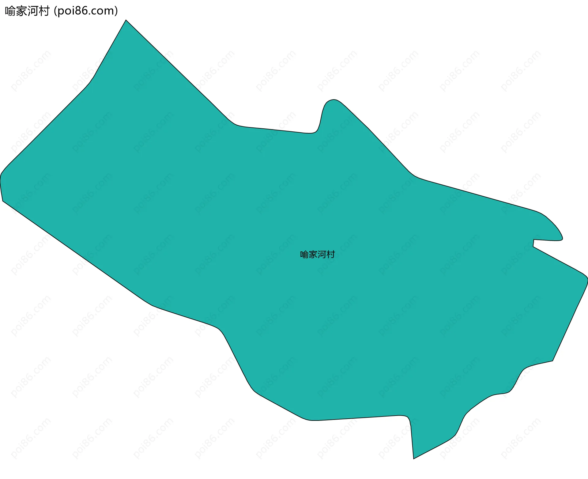 喻家河村边界地图