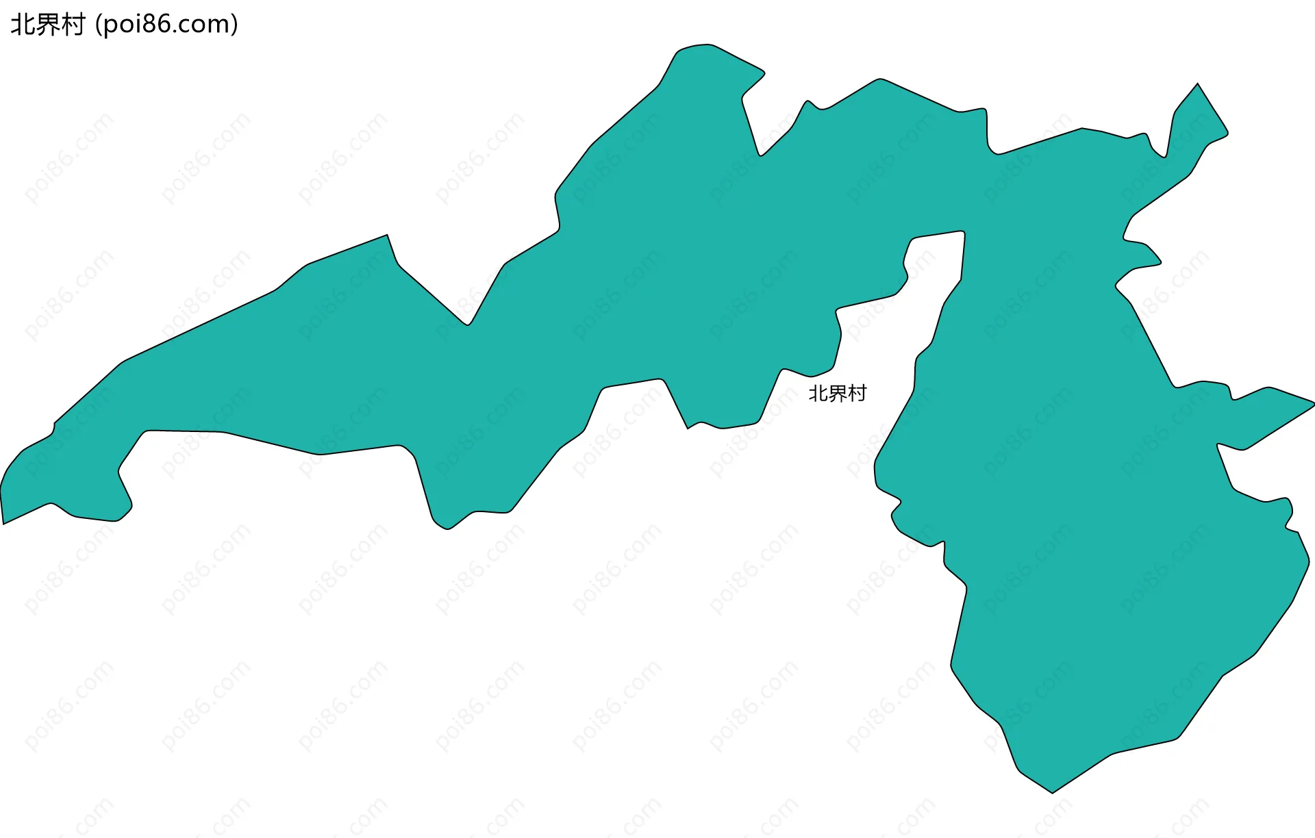 北界村边界地图