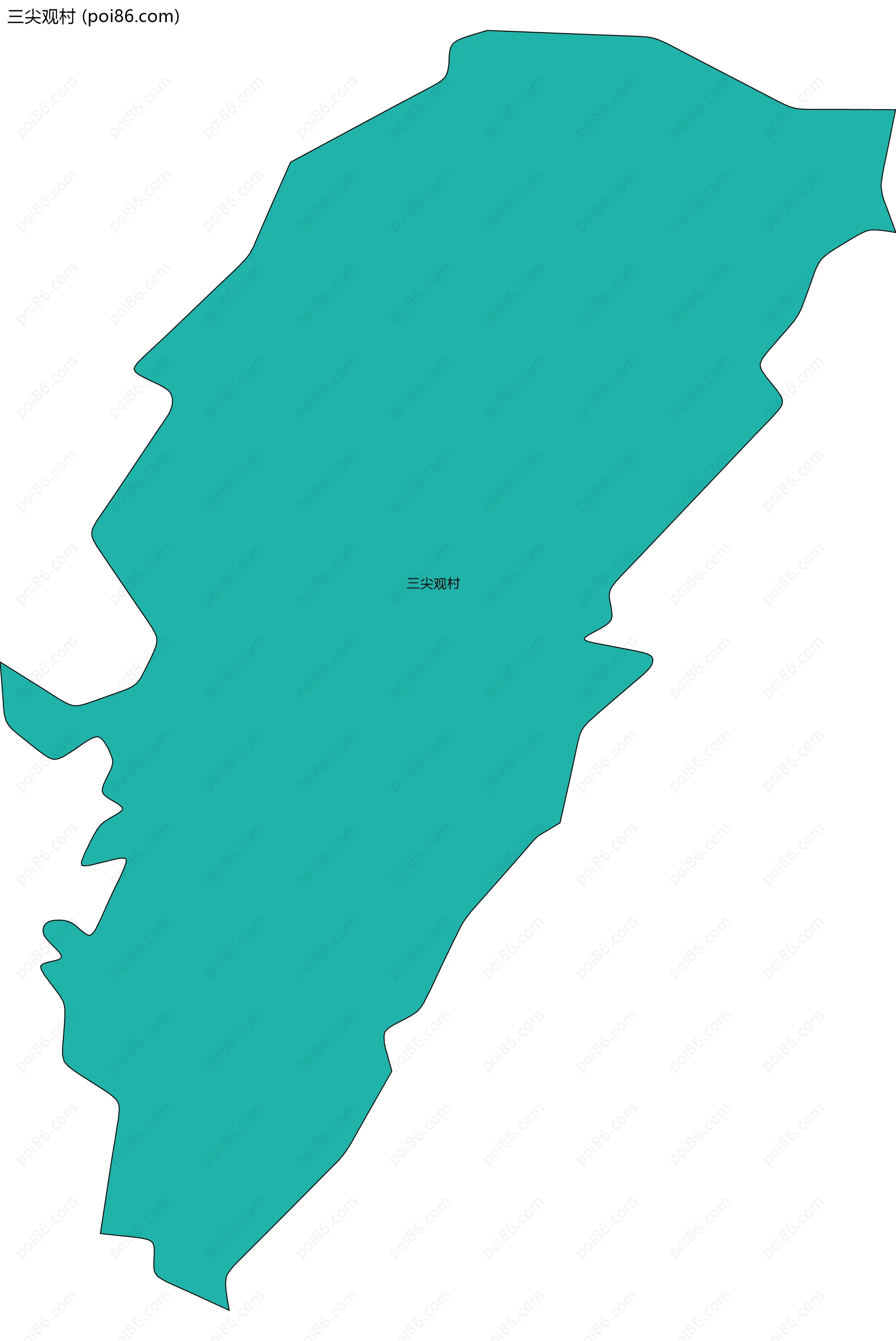 三尖观村边界地图