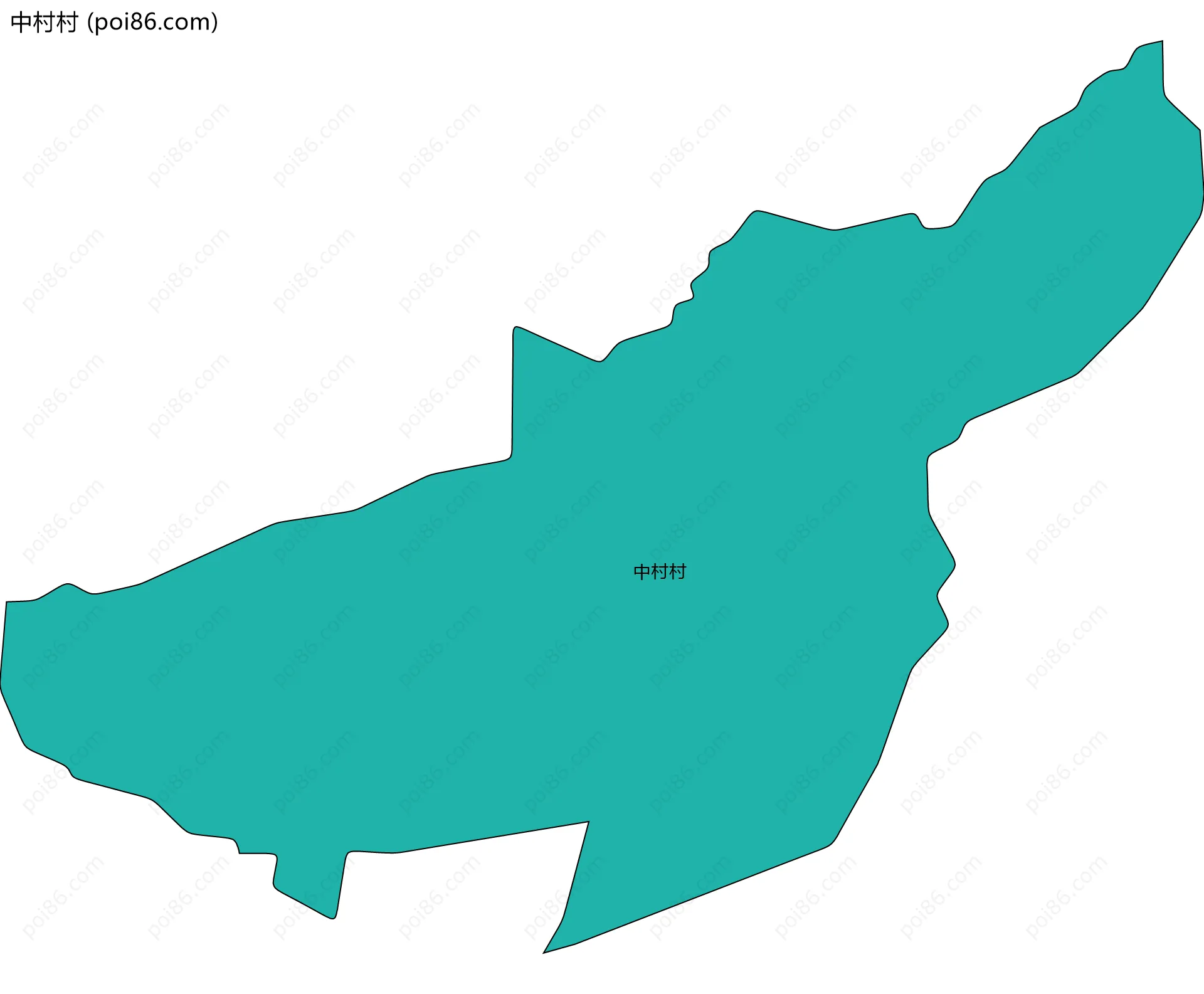 中村村边界地图