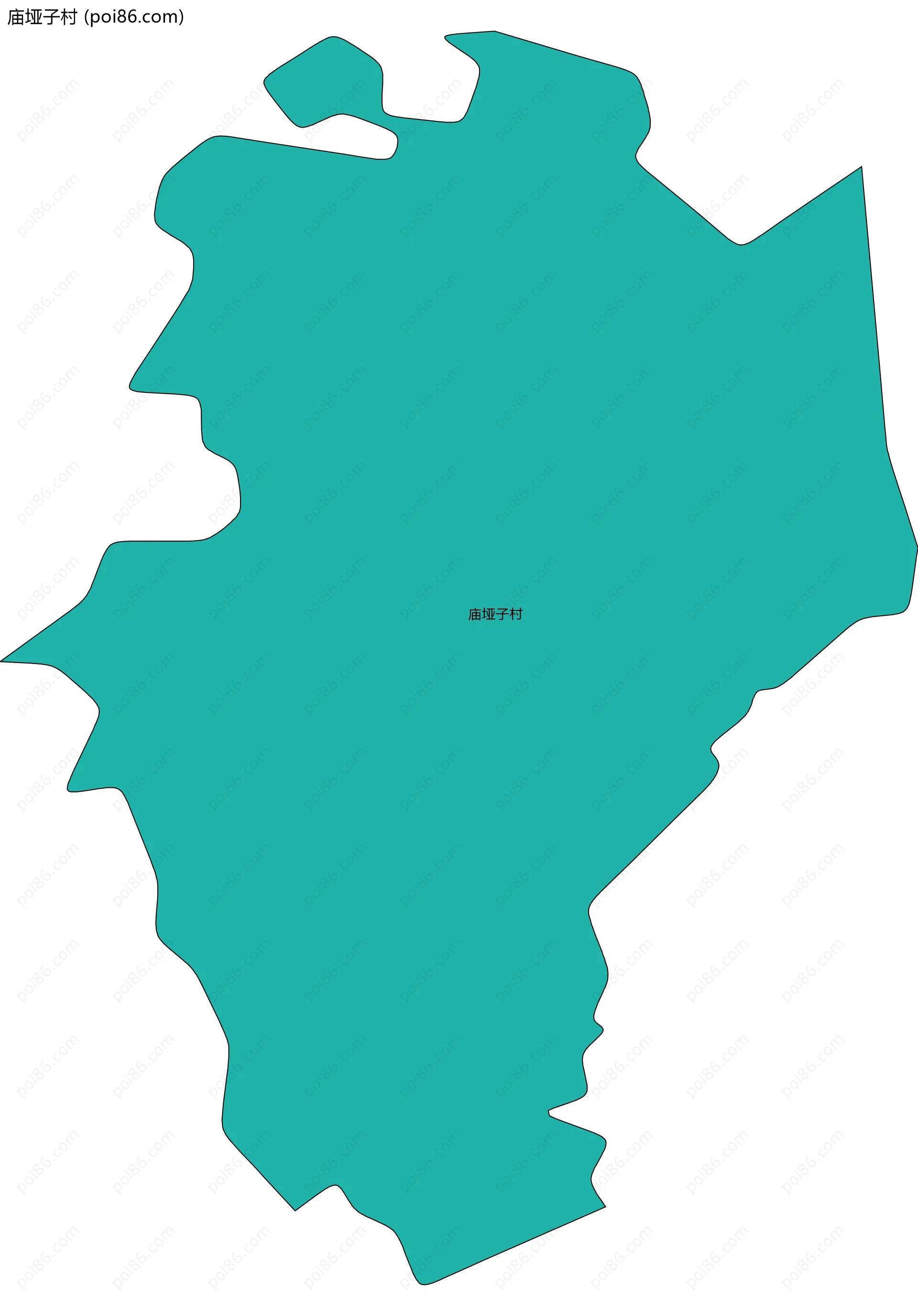 庙垭子村边界地图