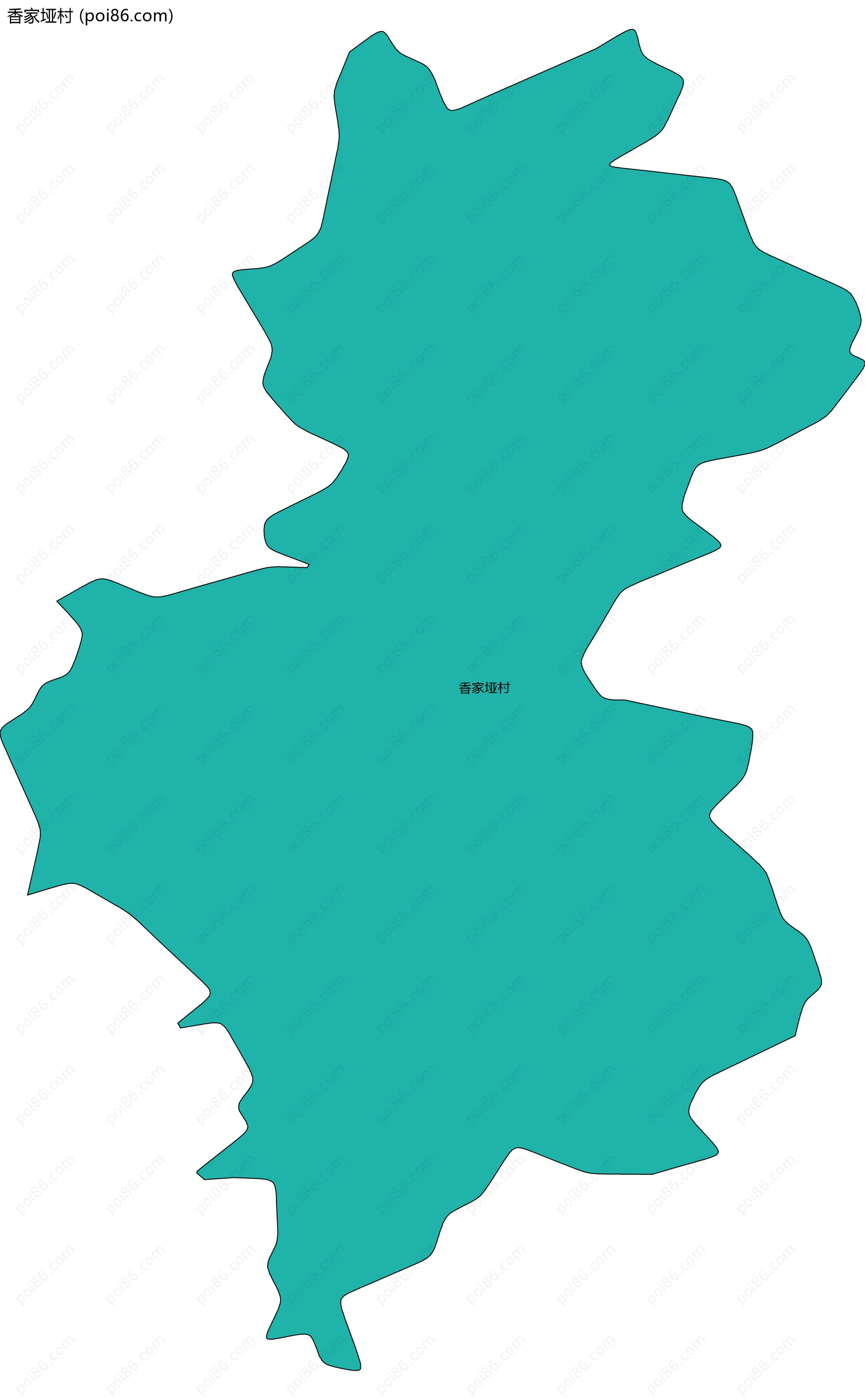 香家垭村边界地图