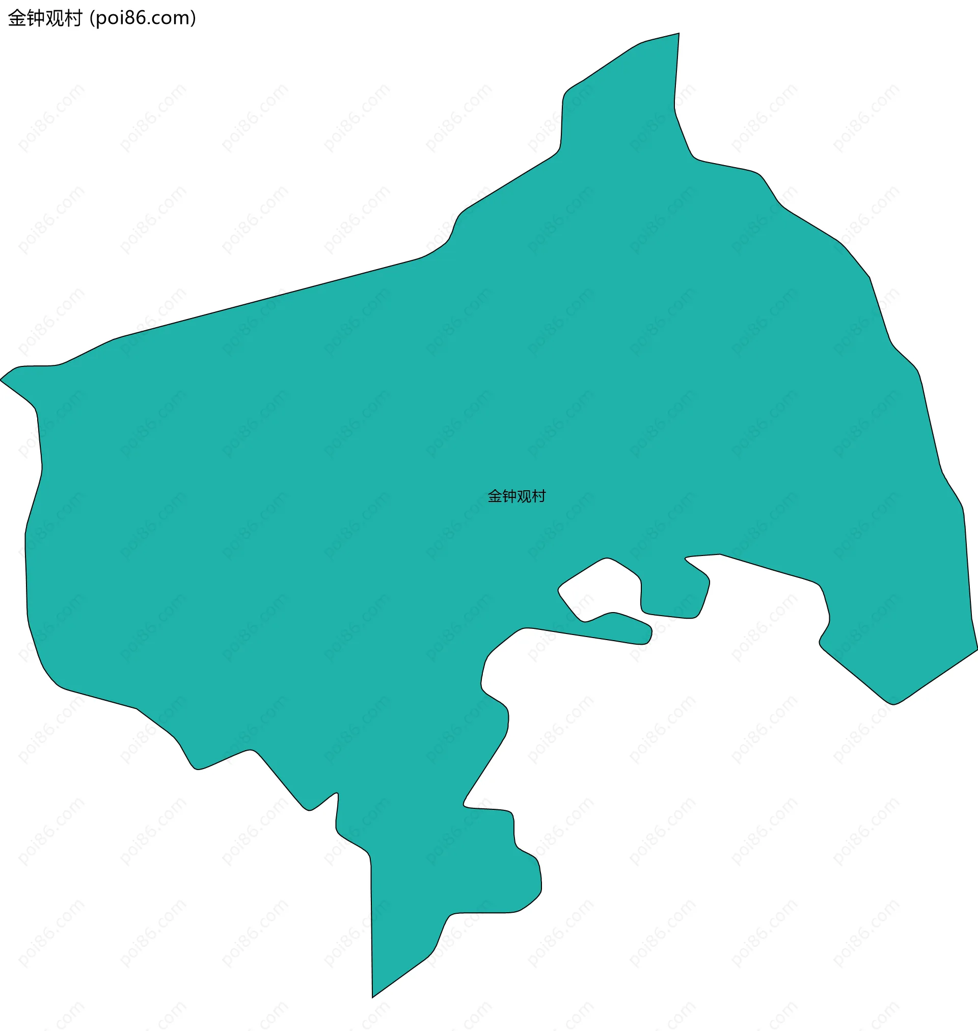 金钟观村边界地图