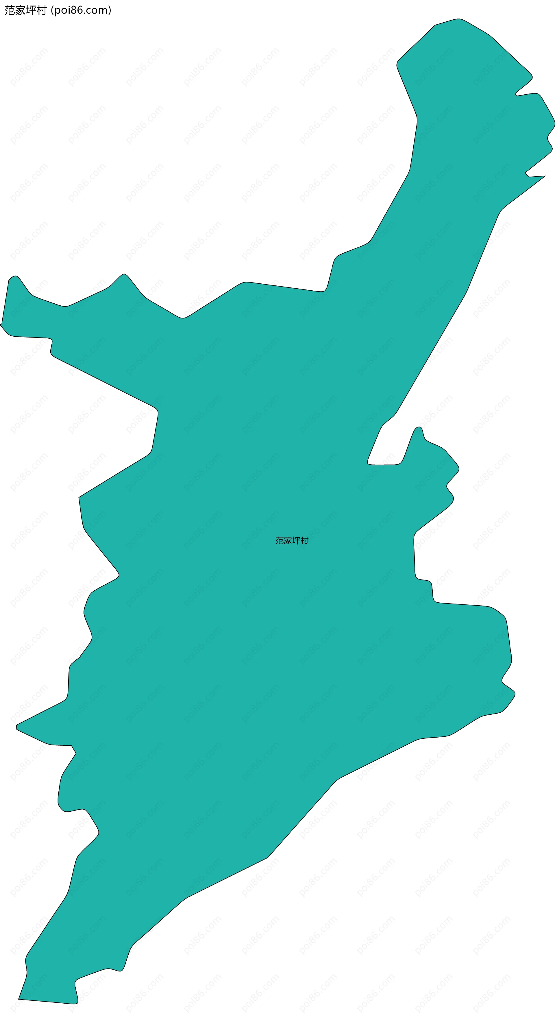 范家坪村边界地图