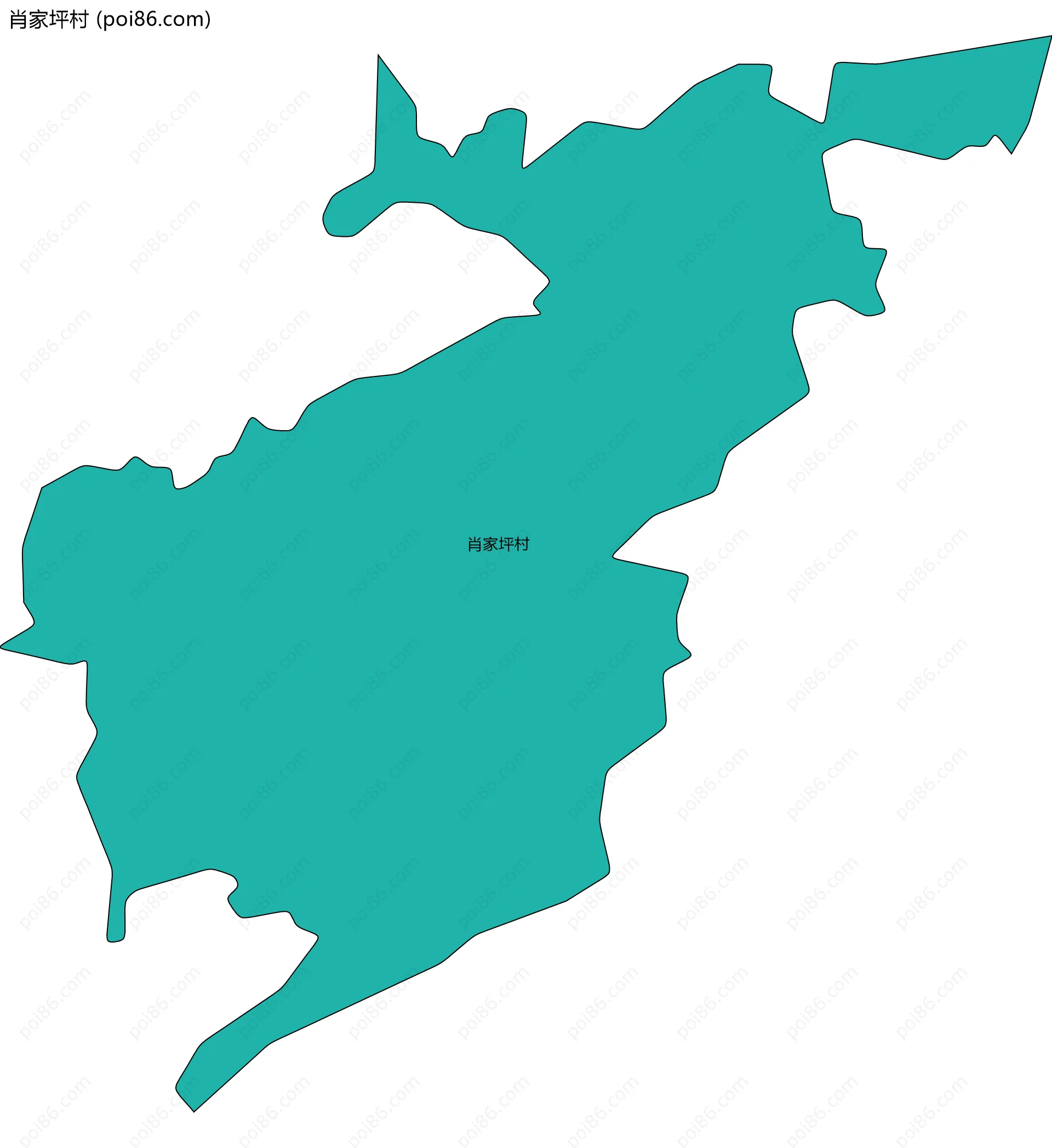 肖家坪村边界地图